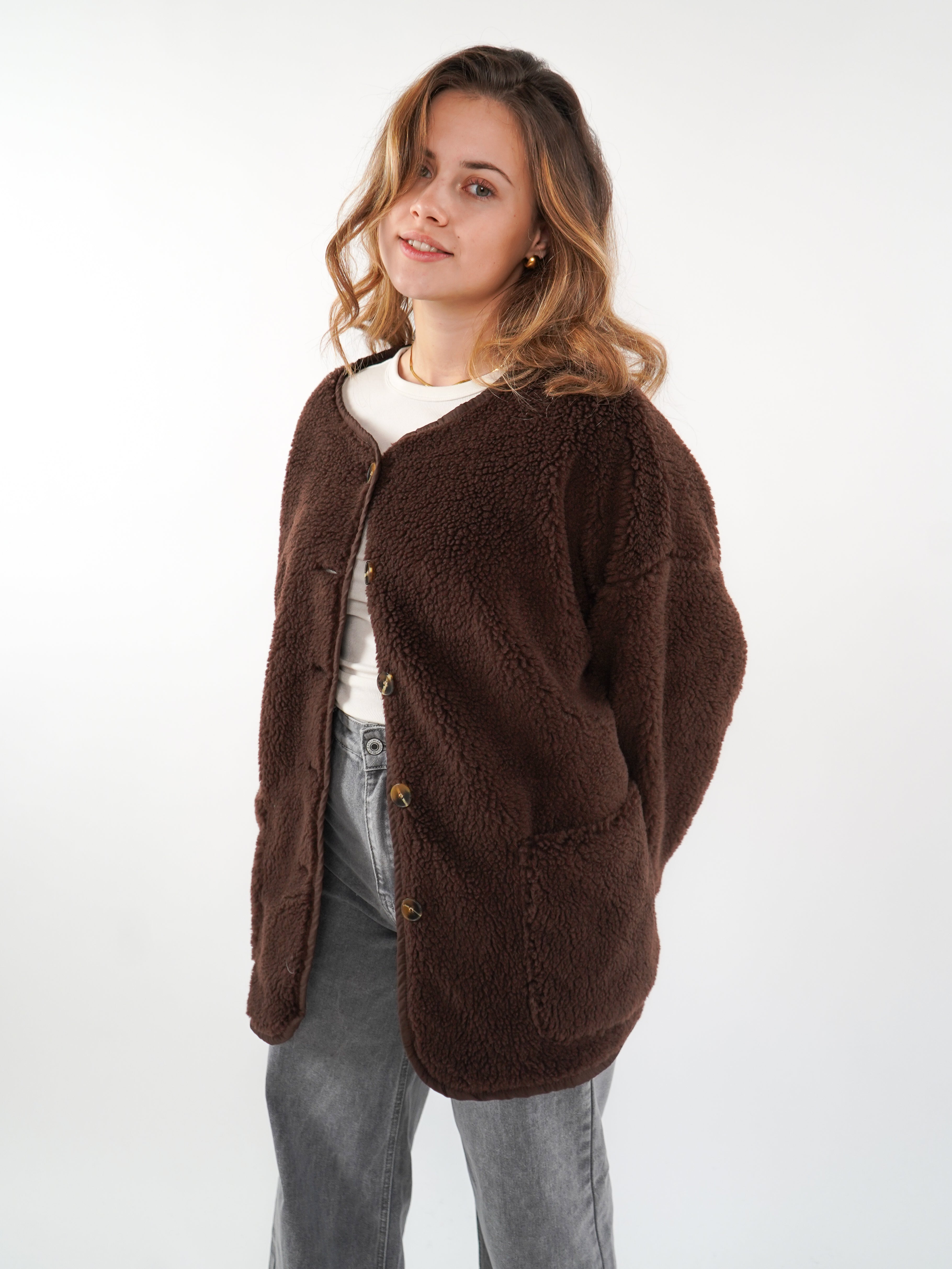Teddyjacke ANNISVIEW - Chocolate