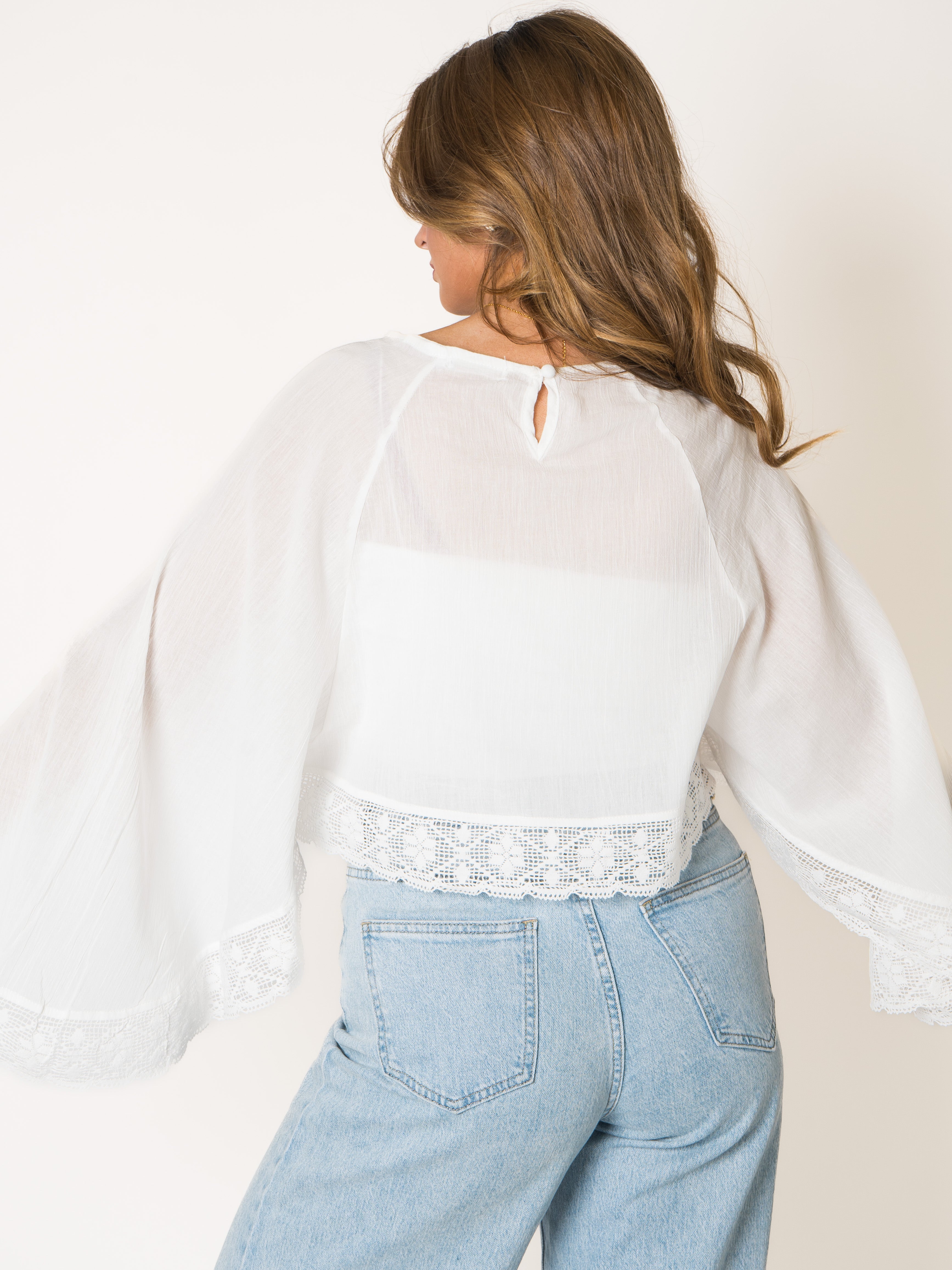 All White Cotton Blouse