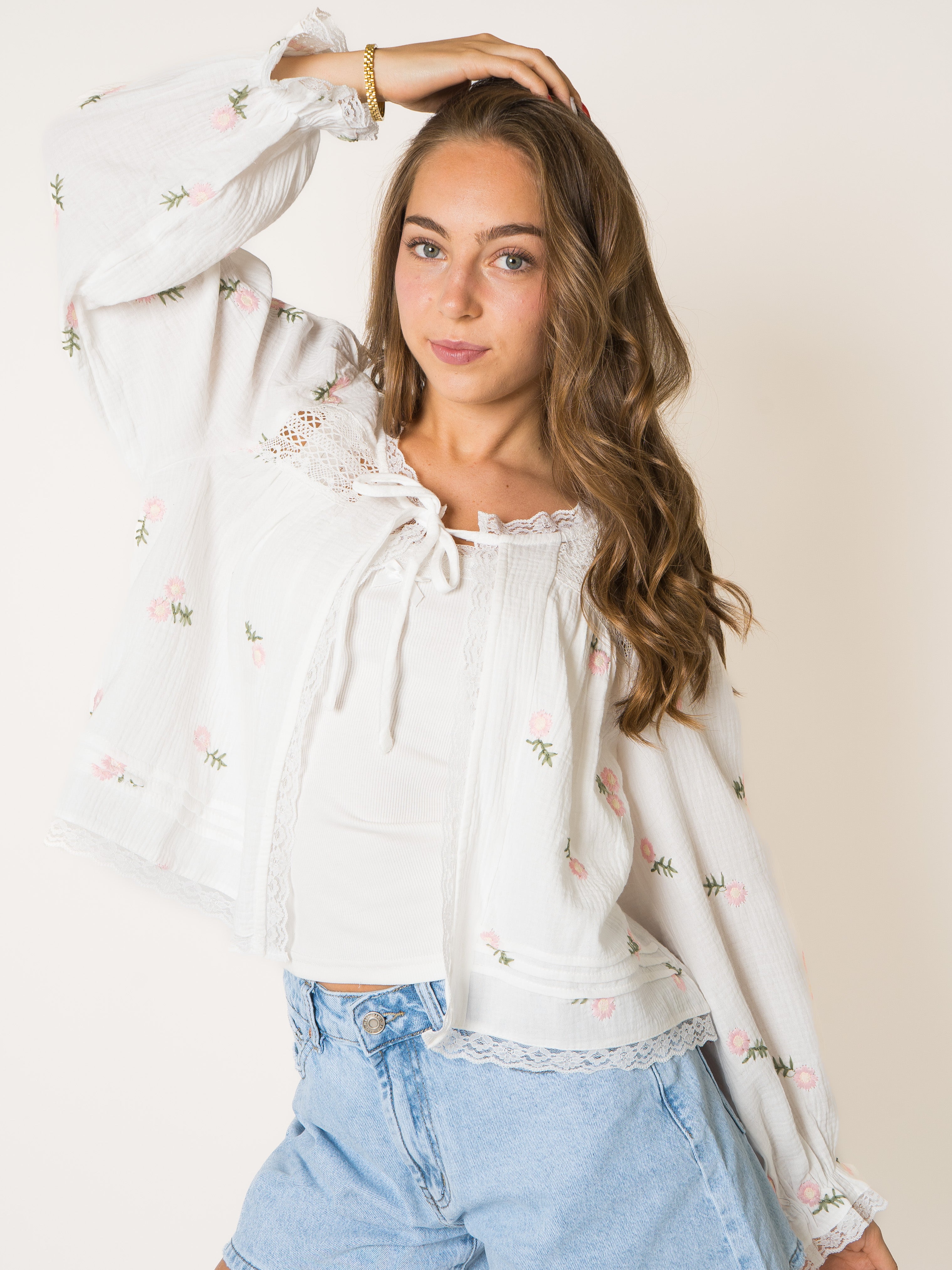 Flower Garden Musselin Cardigan