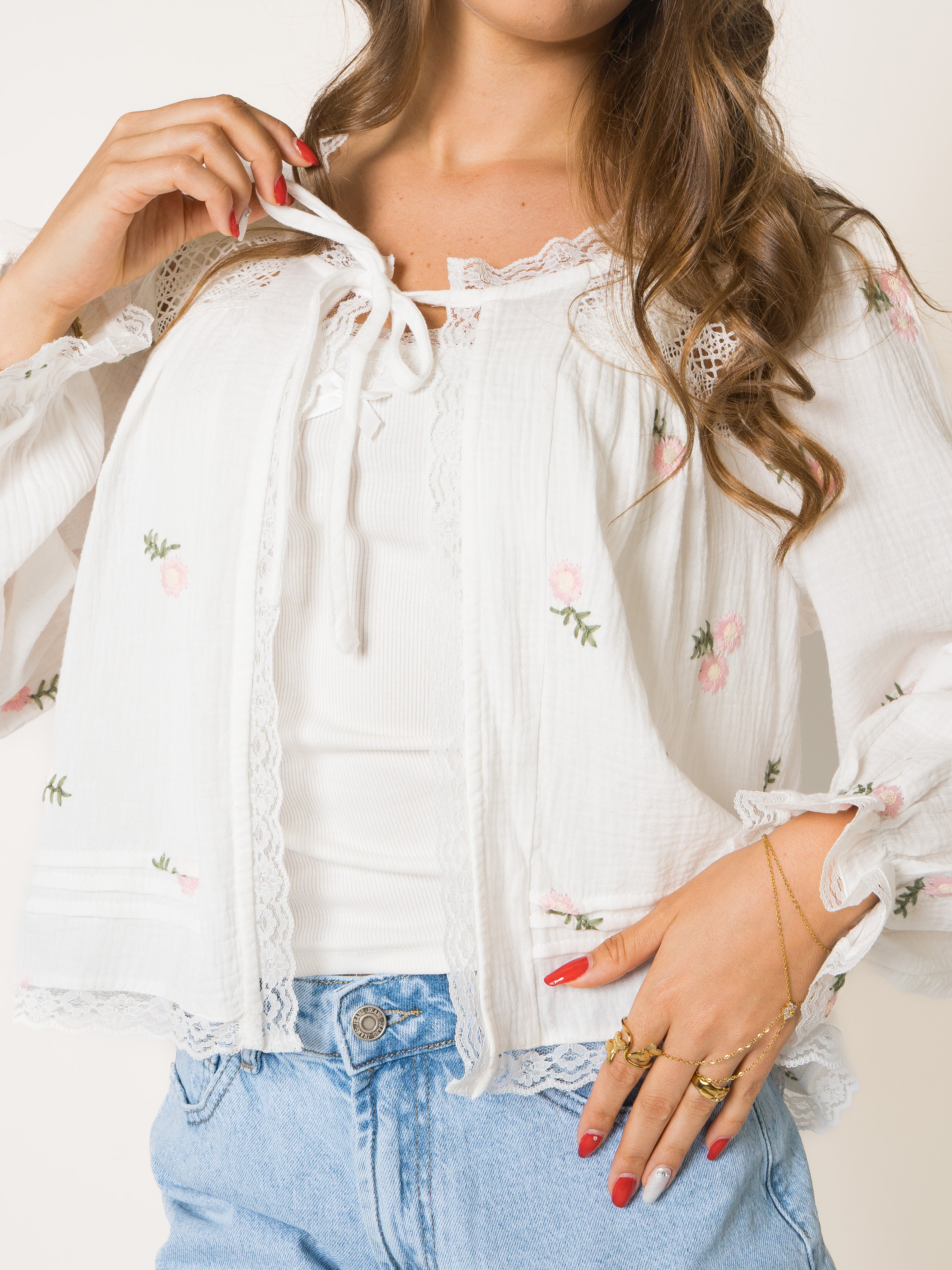 Flower Garden Musselin Cardigan