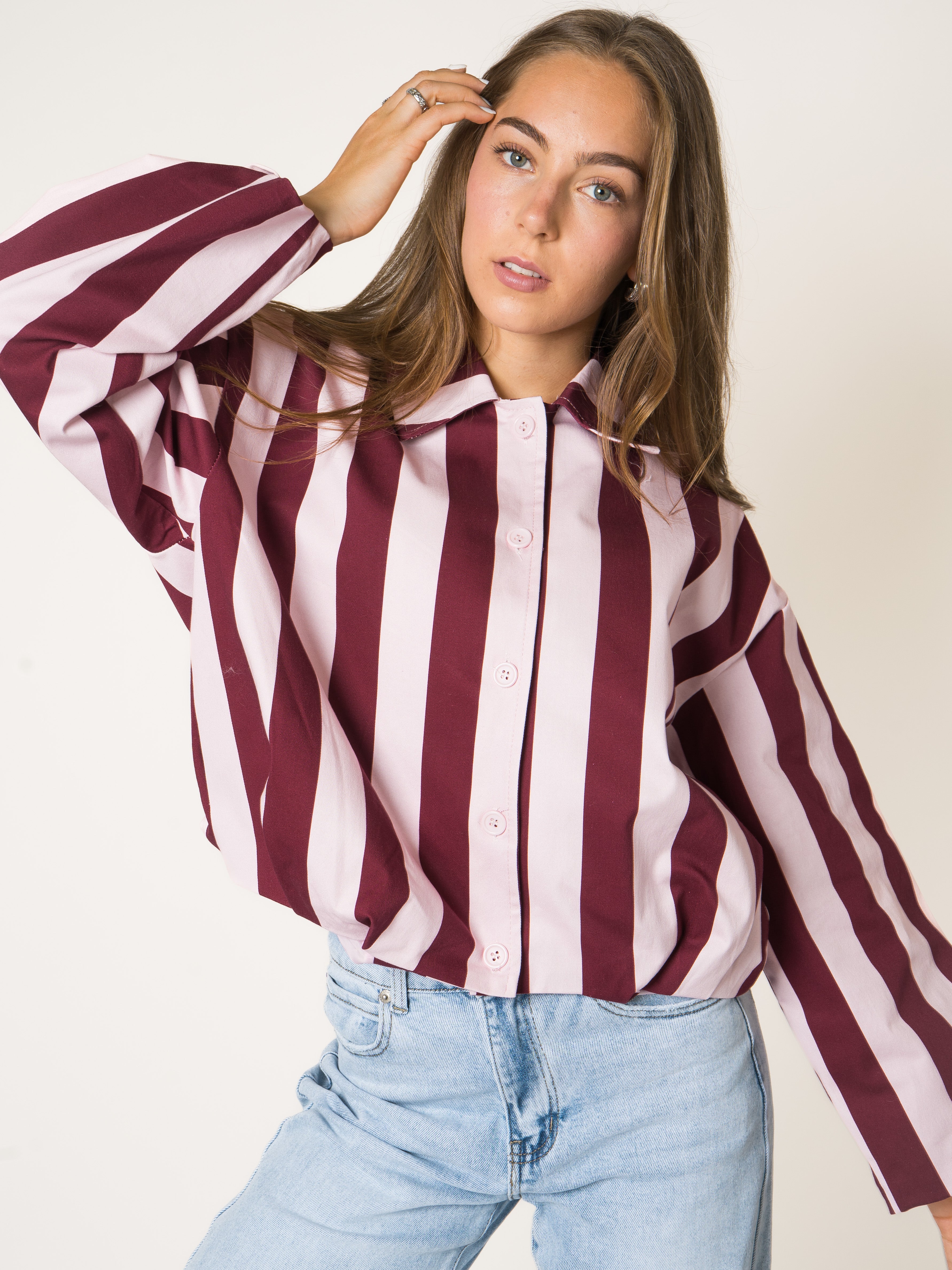 Strawberry Vibes Stripe Jacket