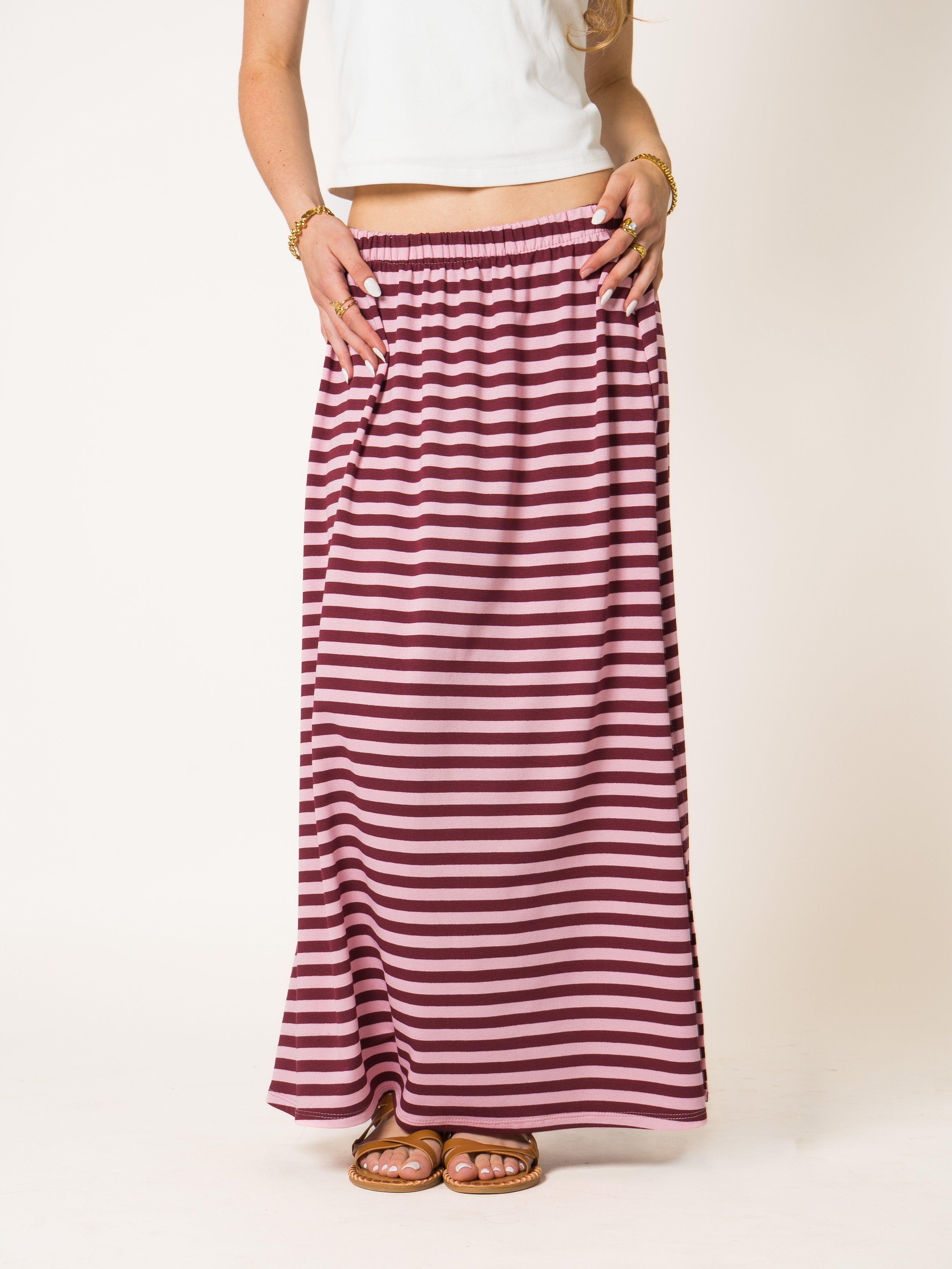 Candy Stripes Maxi Skirt