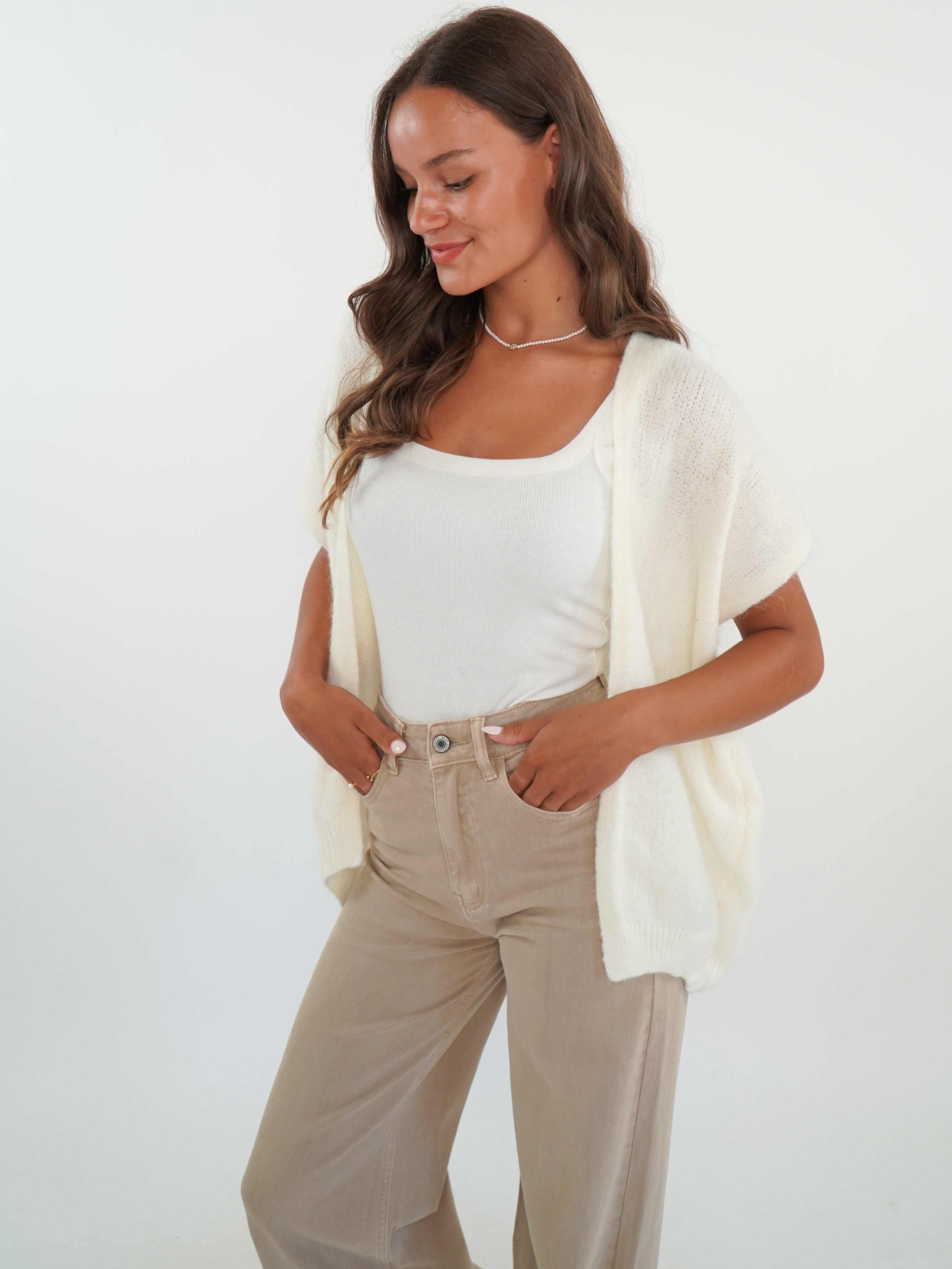 Cardigan Weste Gloria - Weiss