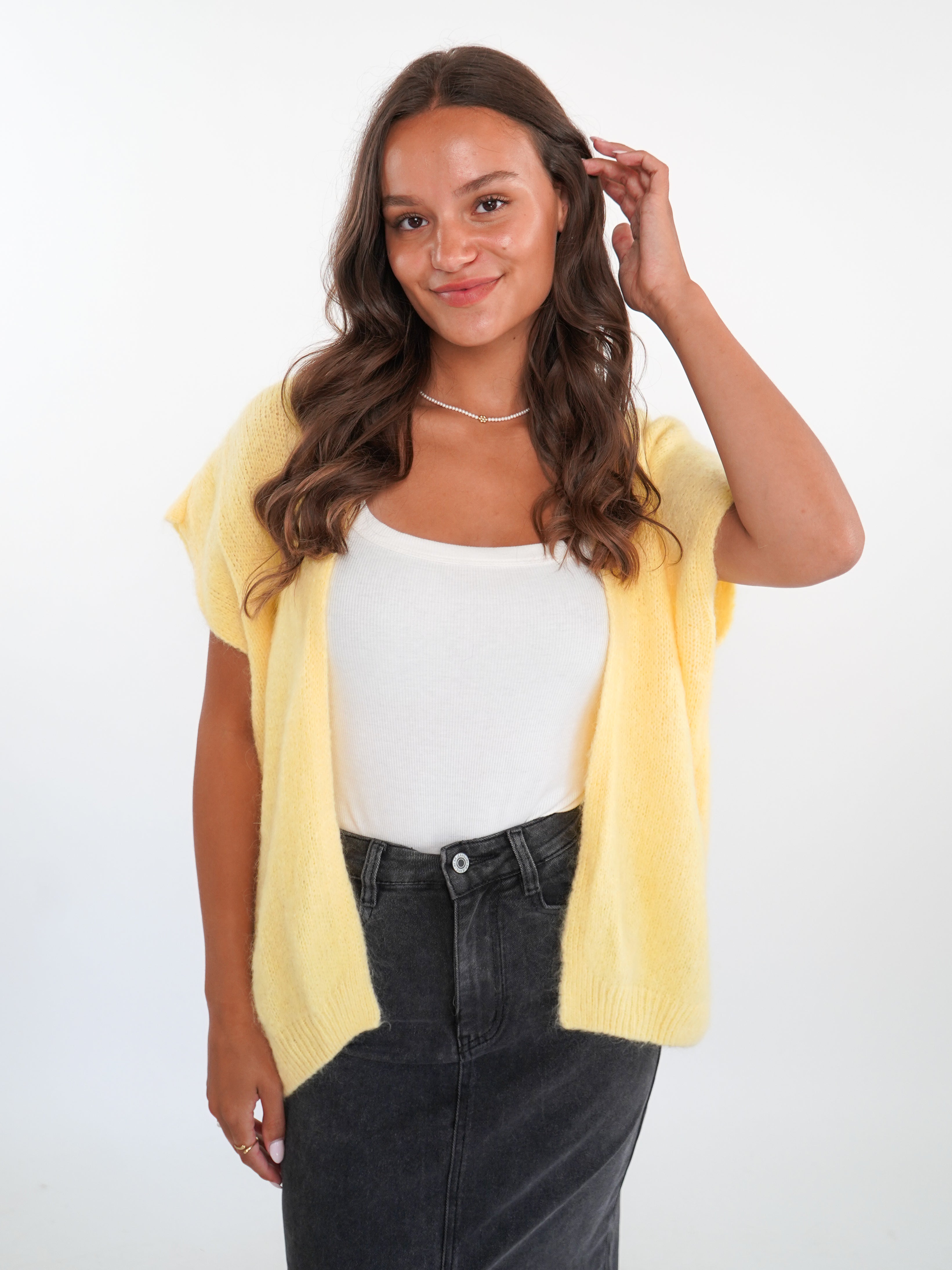 Cardigan Weste Gloria - Gelb