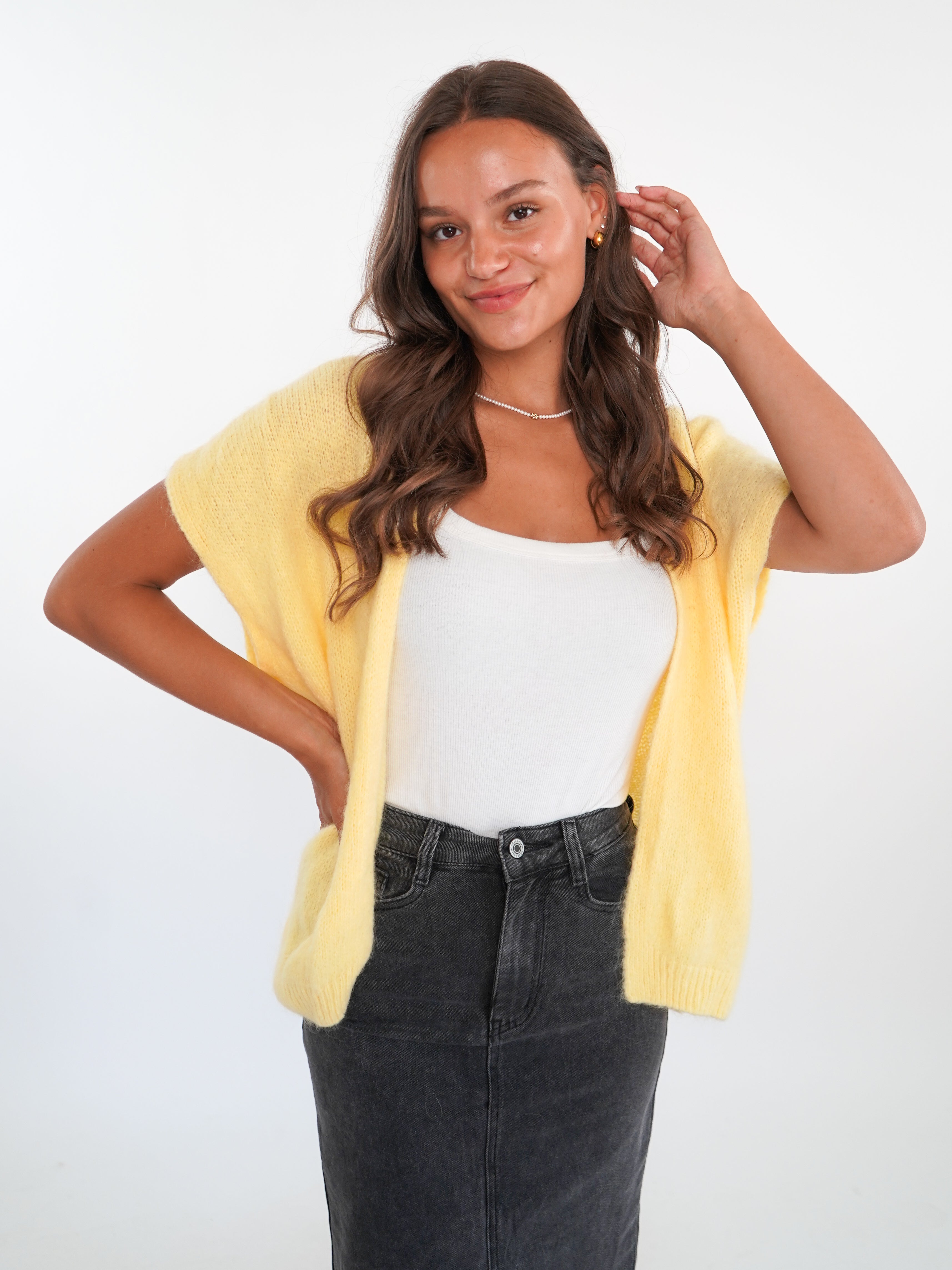 Cardigan Weste Gloria - Gelb
