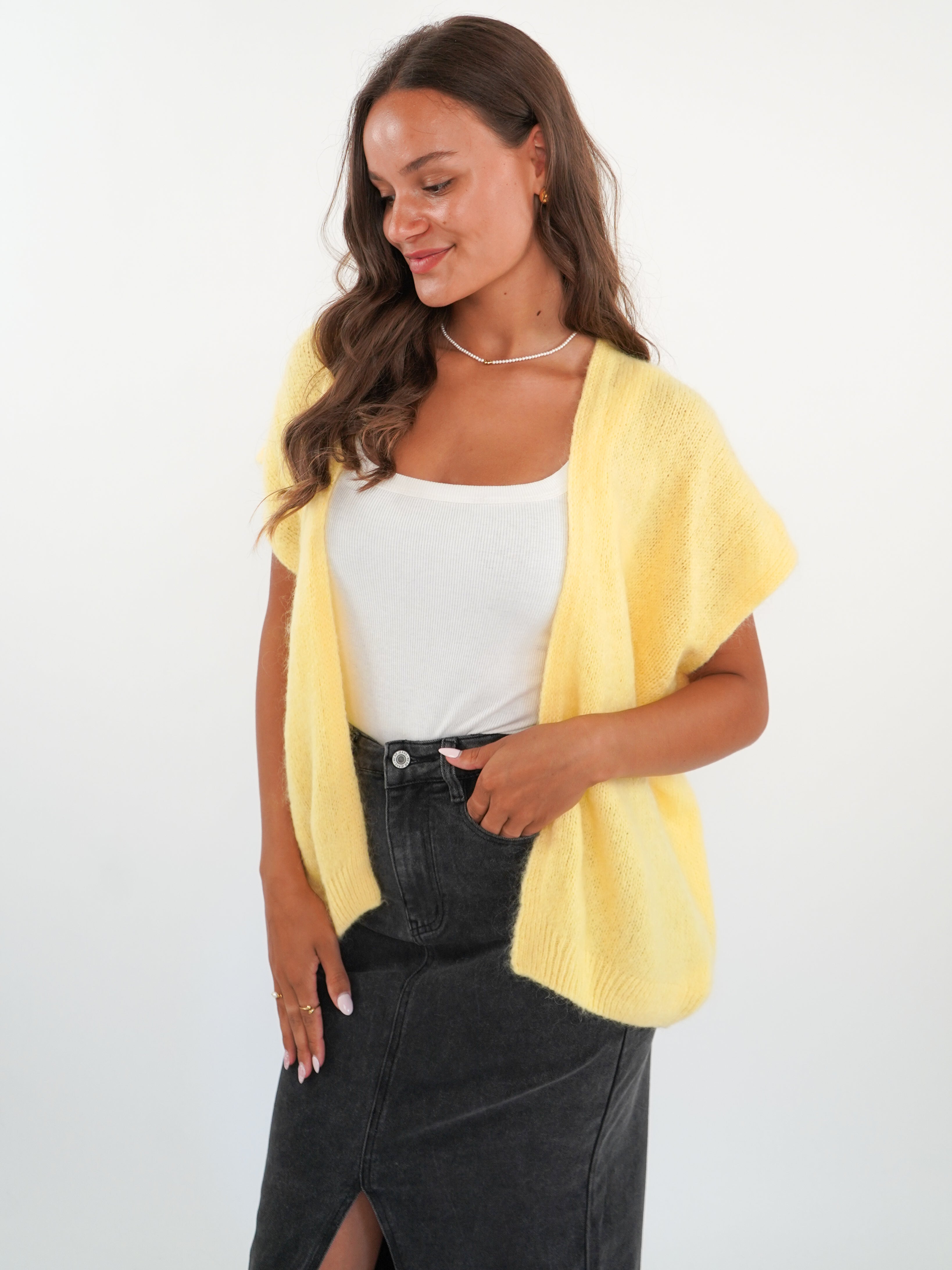 Cardigan Weste Gloria - Gelb