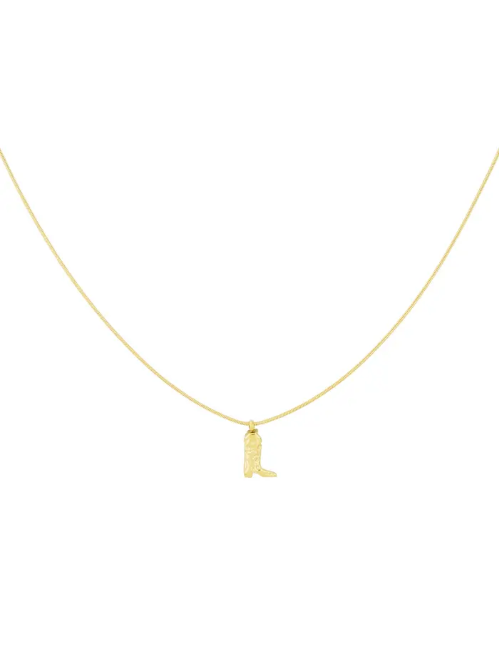 Cowboy Boots Necklace - Gold Silber