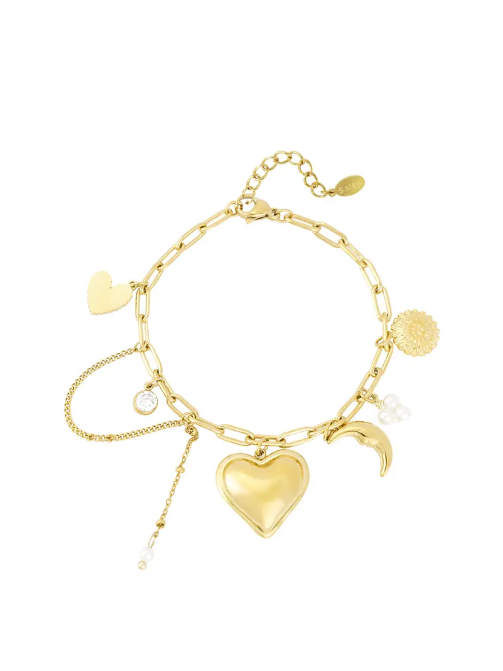 Charms Armband Tara  – Gold Silber