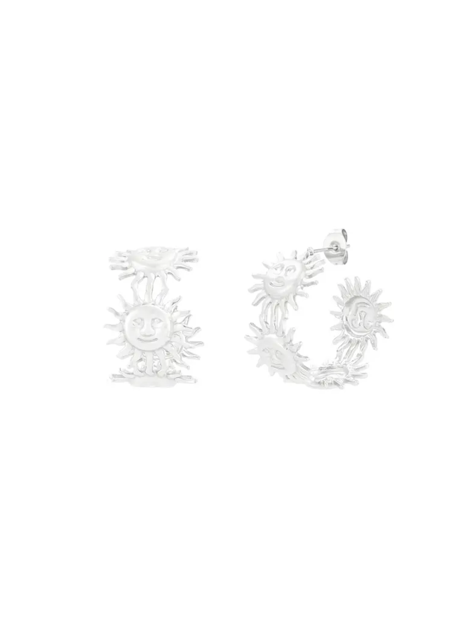 Sun Shine Creolen - Gold Silber
