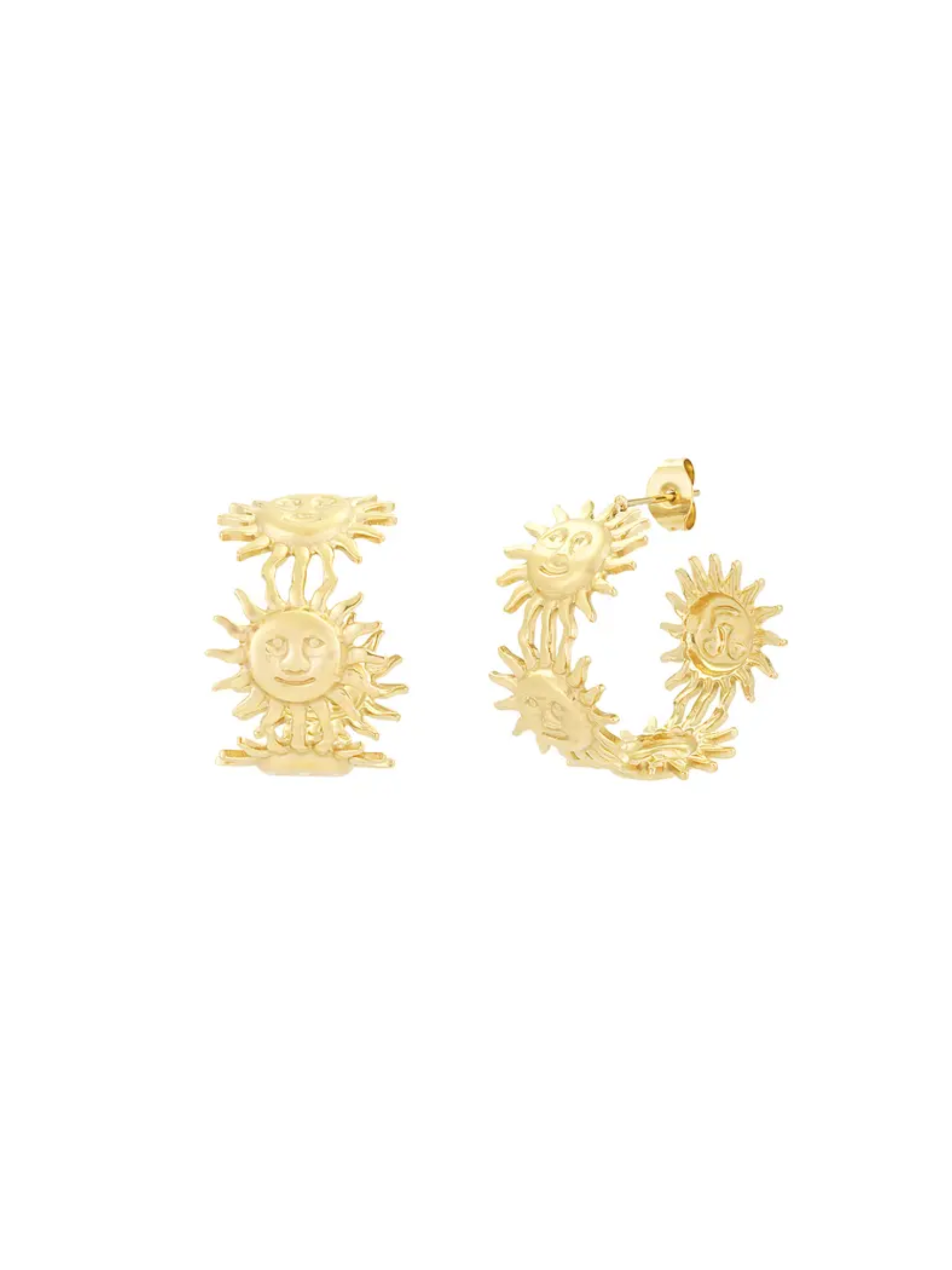 Sun Shine Creolen - Gold Silber