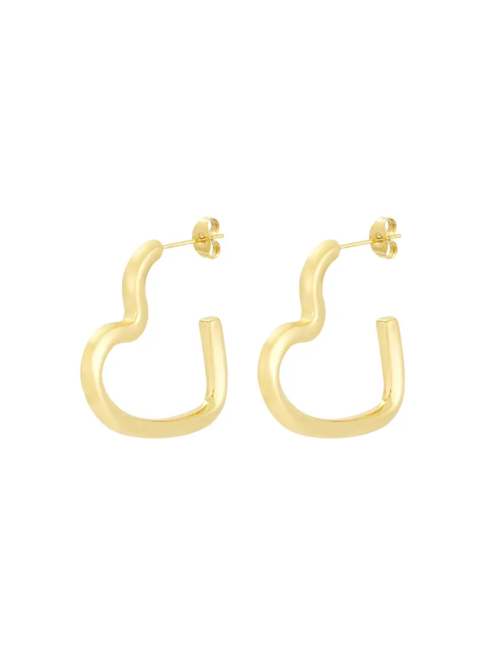 Love Heart Creolen - Gold Silber