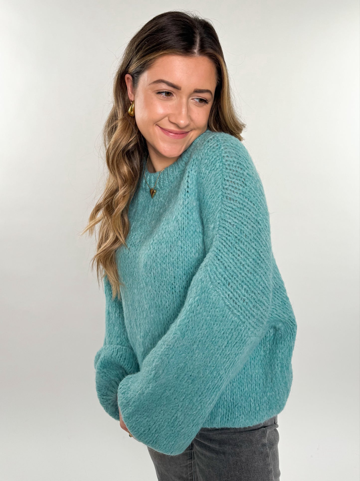 Knit Sweater Big - Ocean
