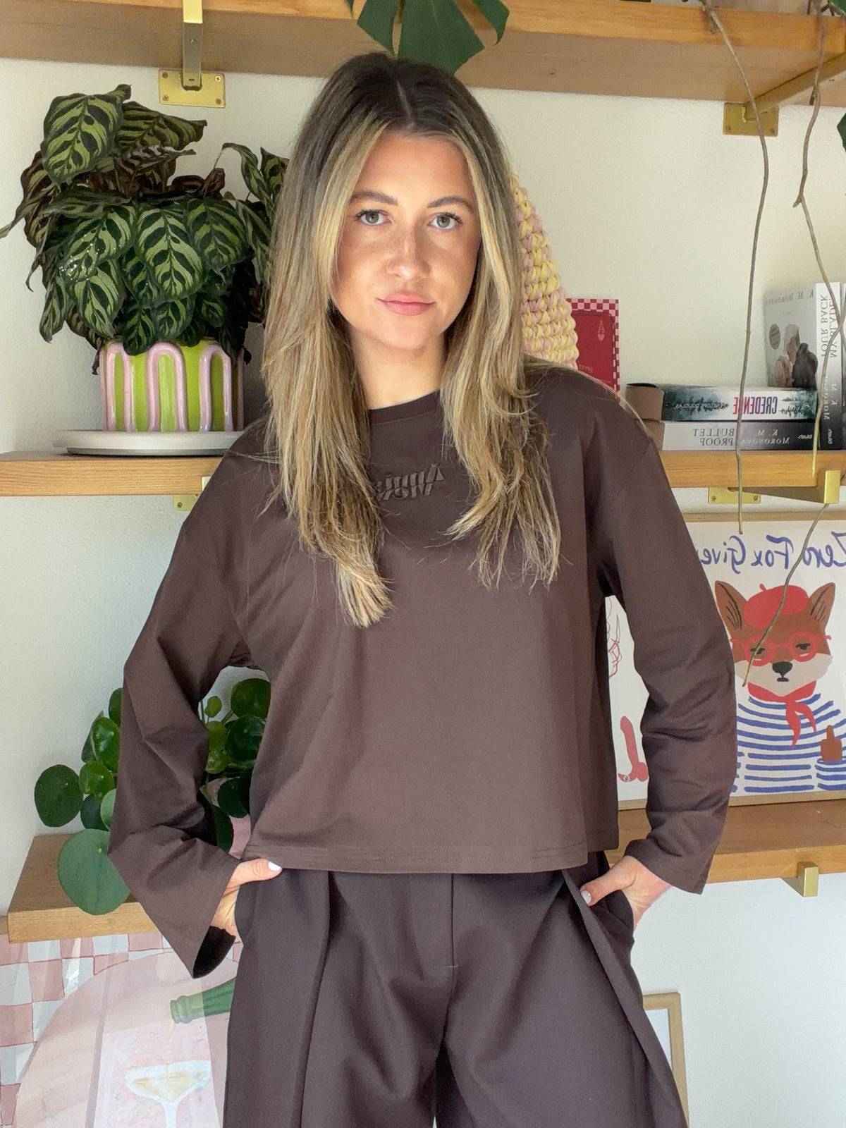 LUCKY DEAL 2340 Oversized Longsleeve - Chocolate - vom Umtausch ausgeschlossen -