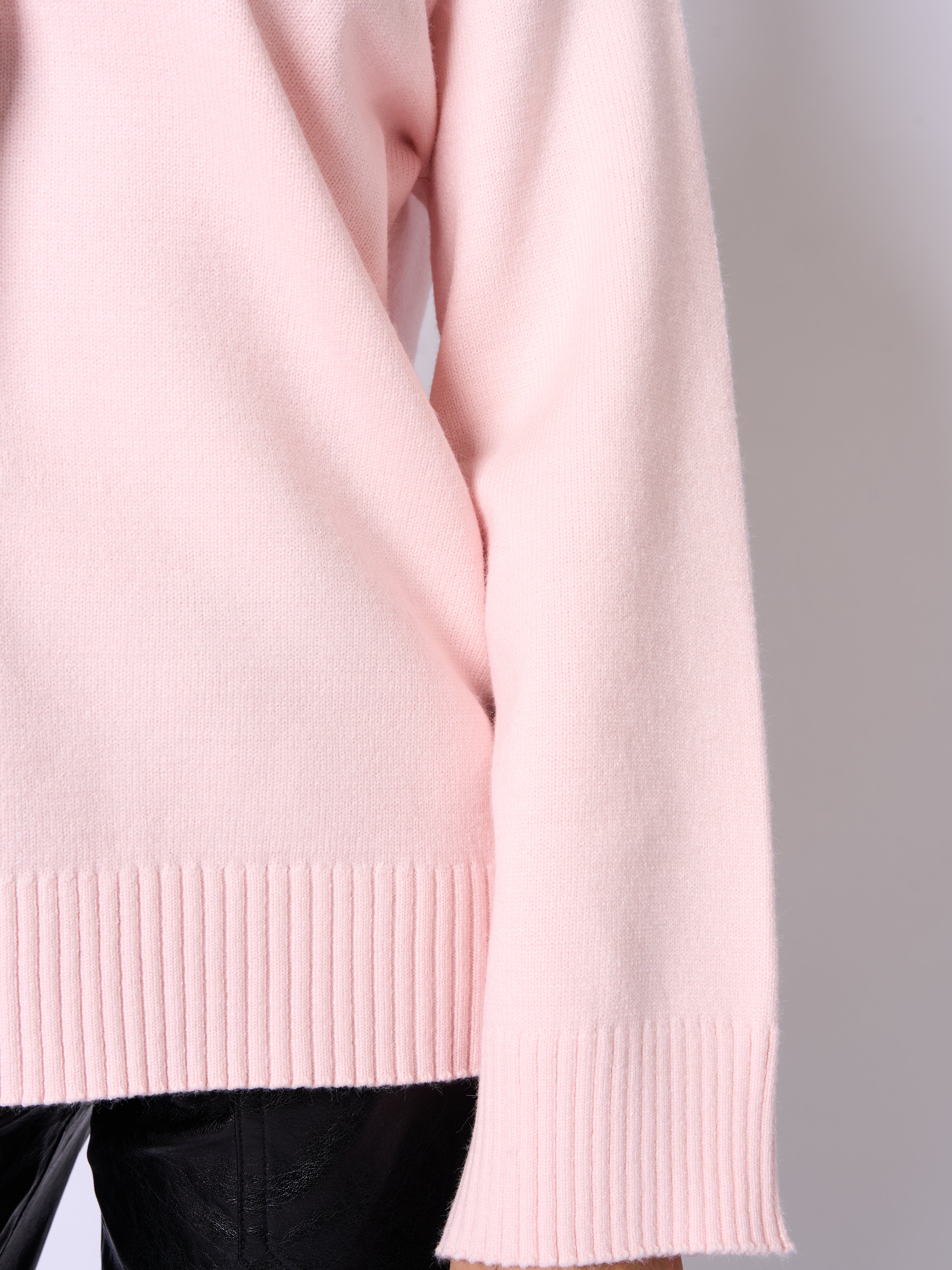 Basic Feinstrick Sweatshirt - Rosa
