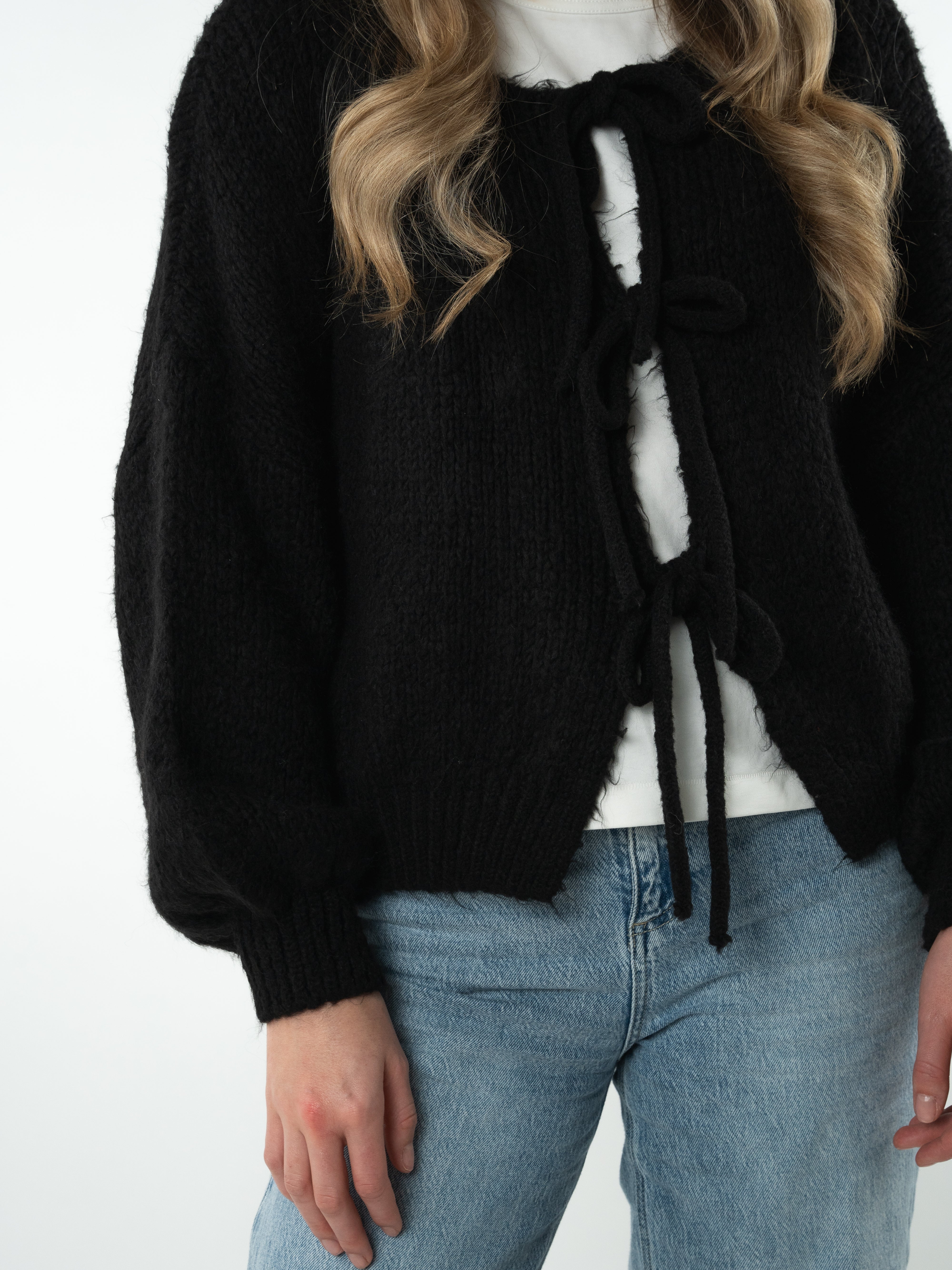 Summer Knit Bow - Schwarz