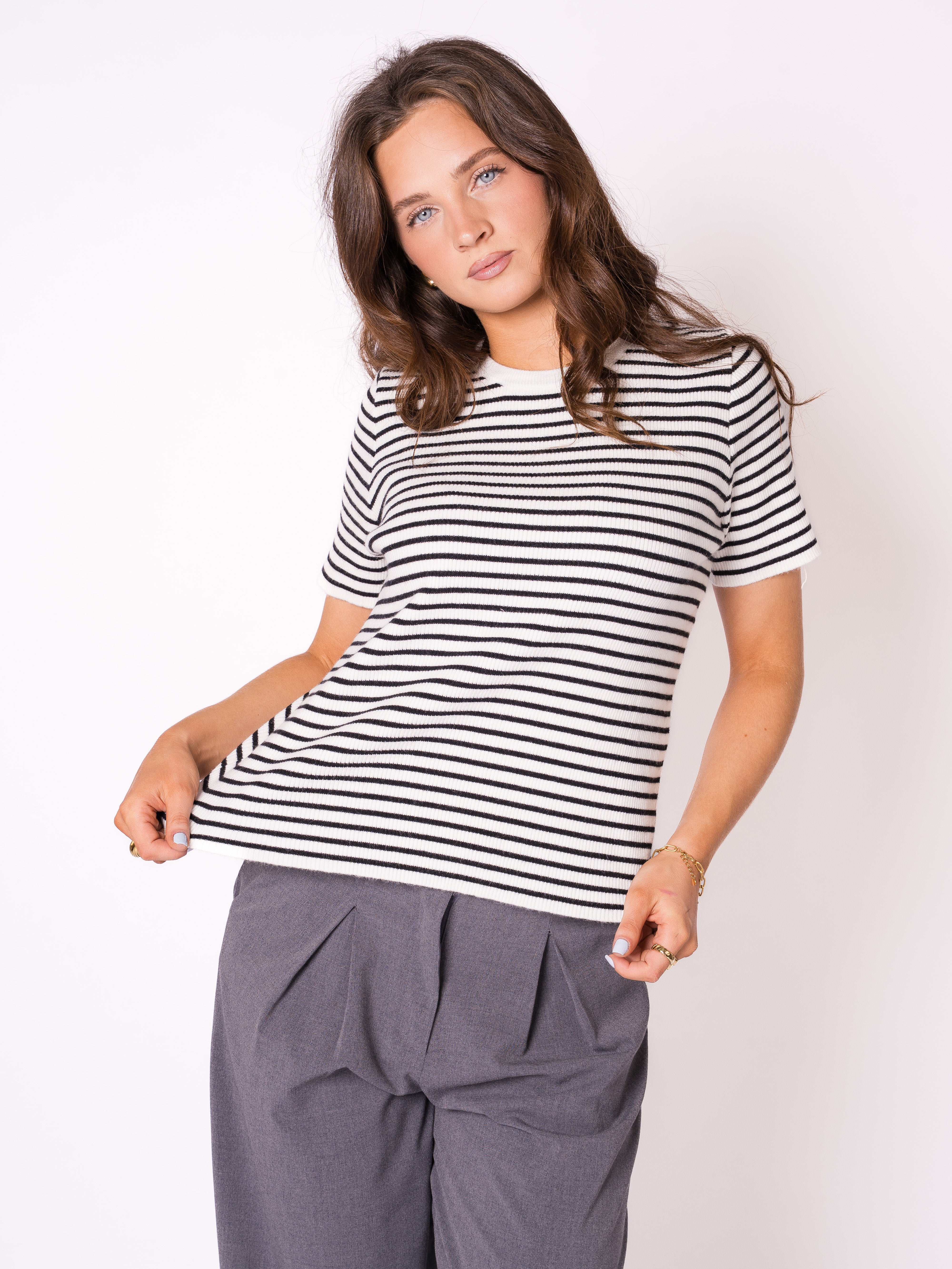 Ribbed Striped T-Shirt