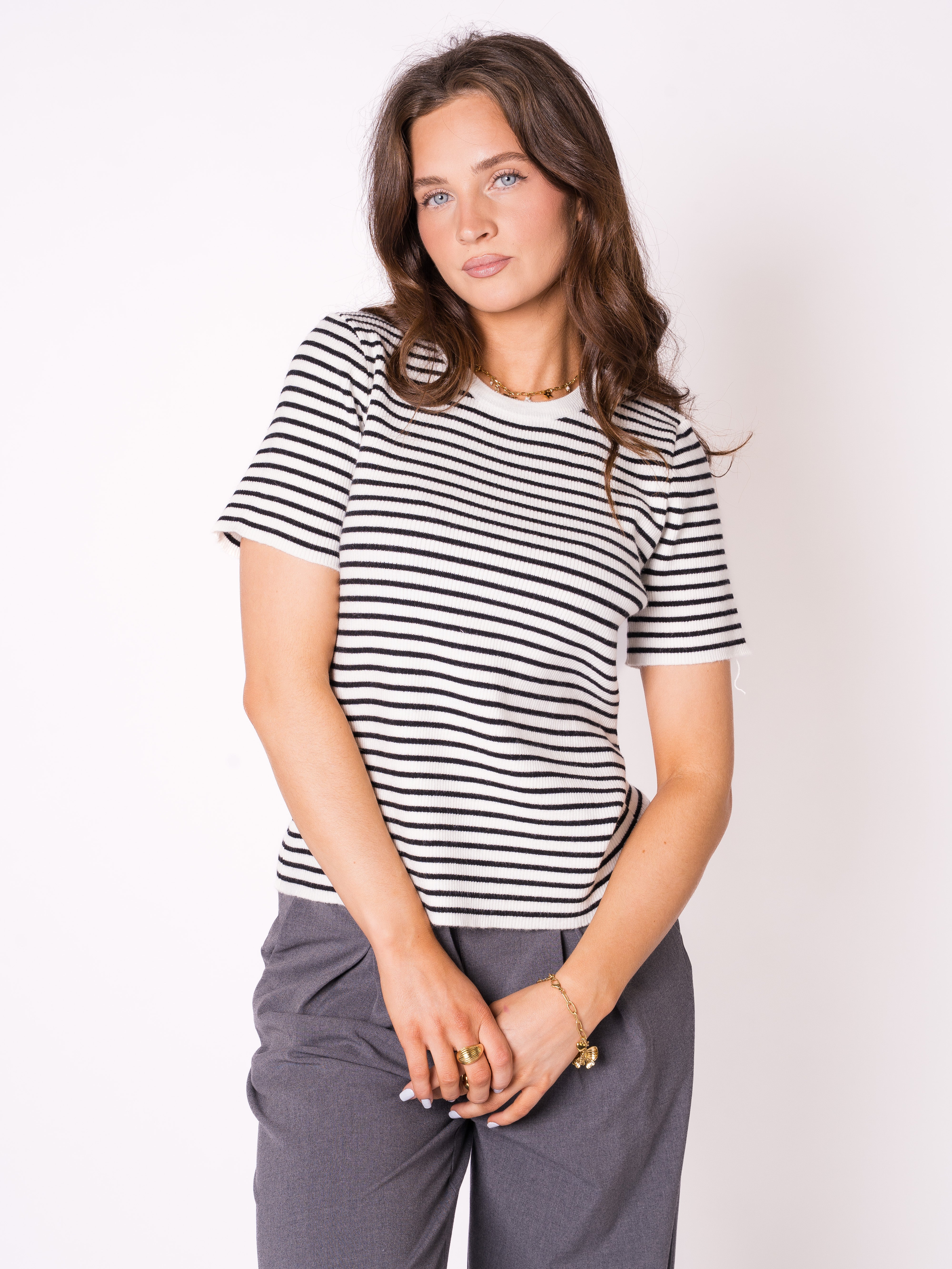 Ribbed Striped T-Shirt