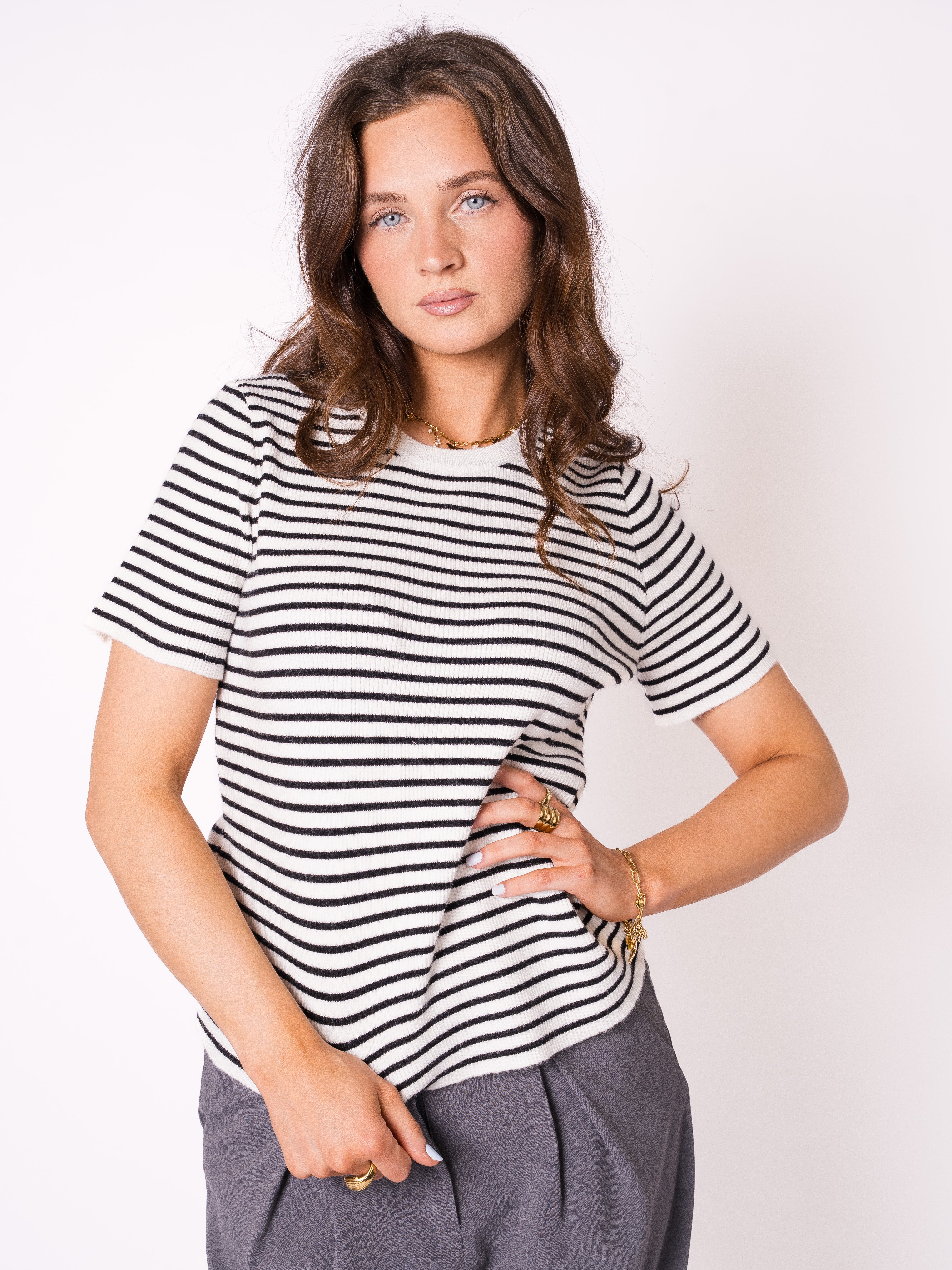 Ribbed Striped T-Shirt