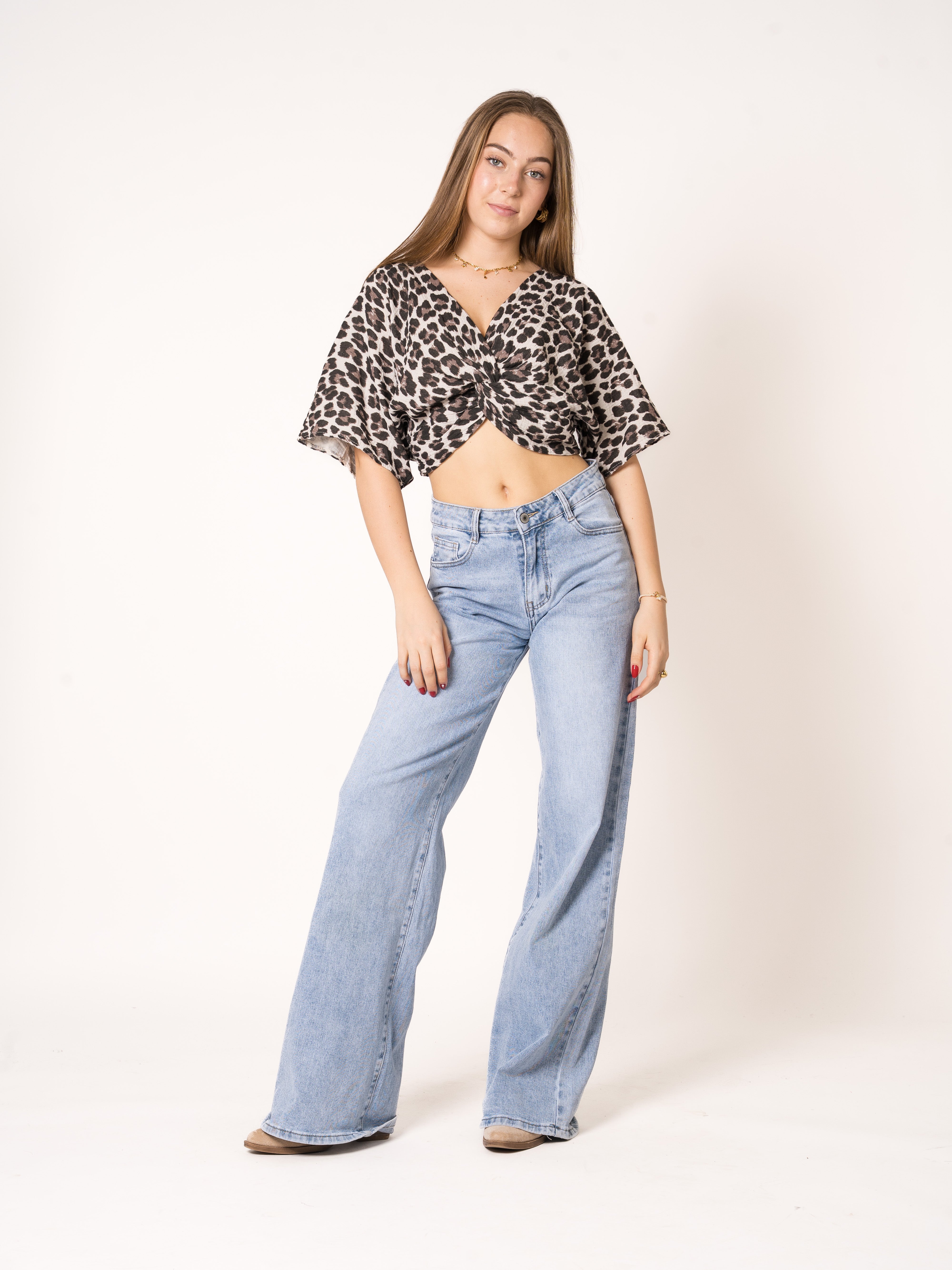 Twisted Musselinshirt Leo