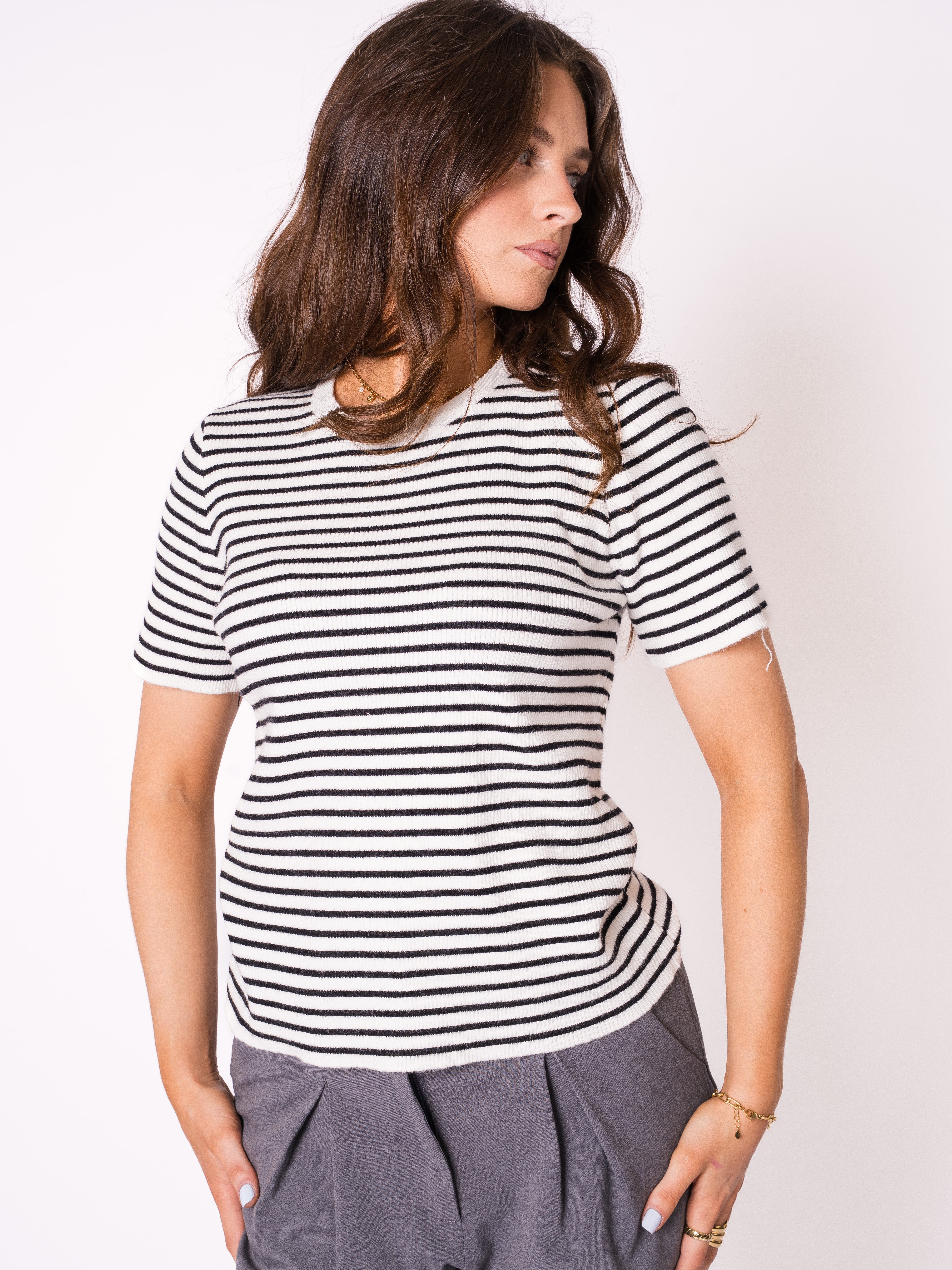 Ribbed Striped T-Shirt