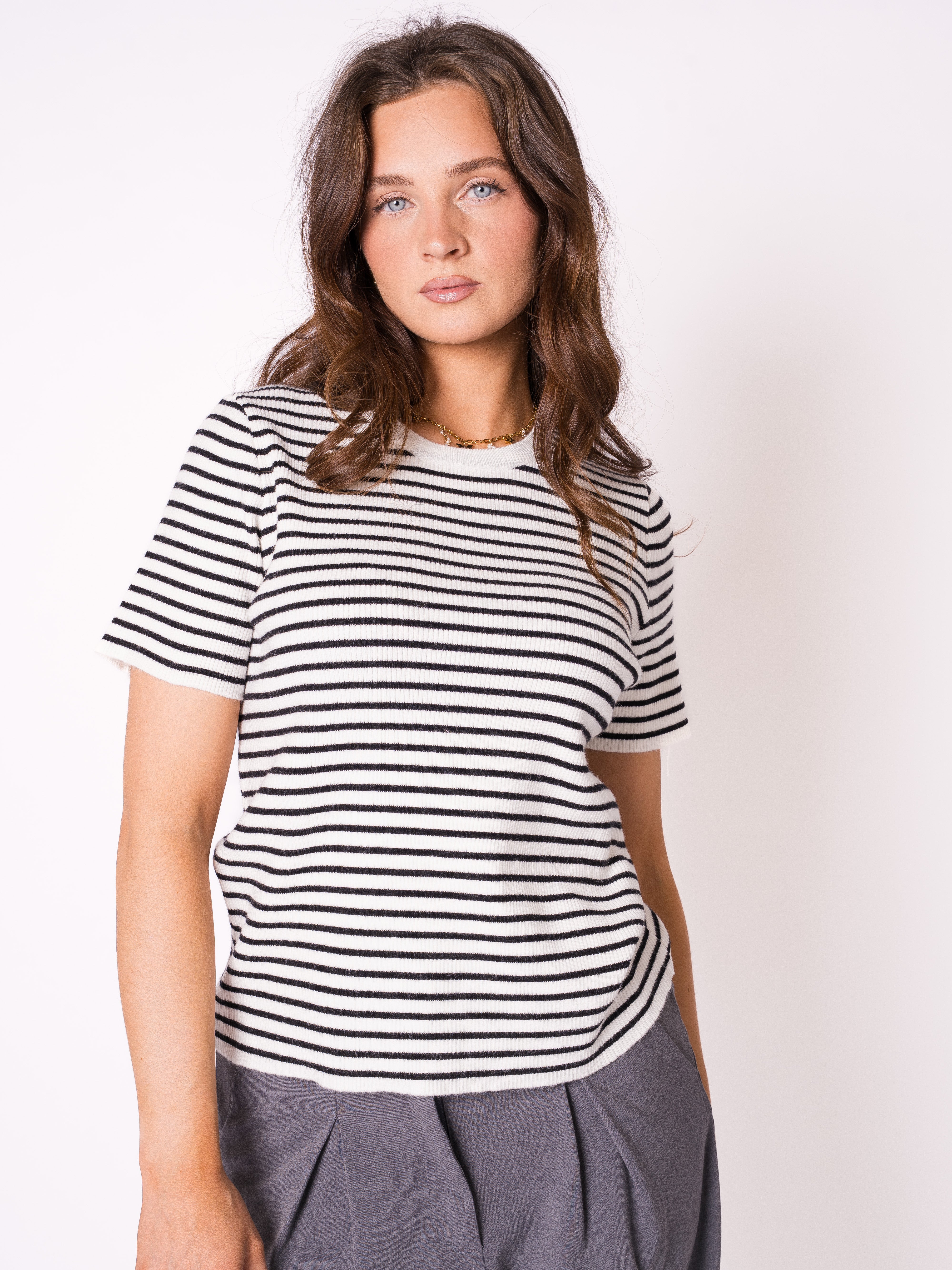Ribbed Striped T-Shirt
