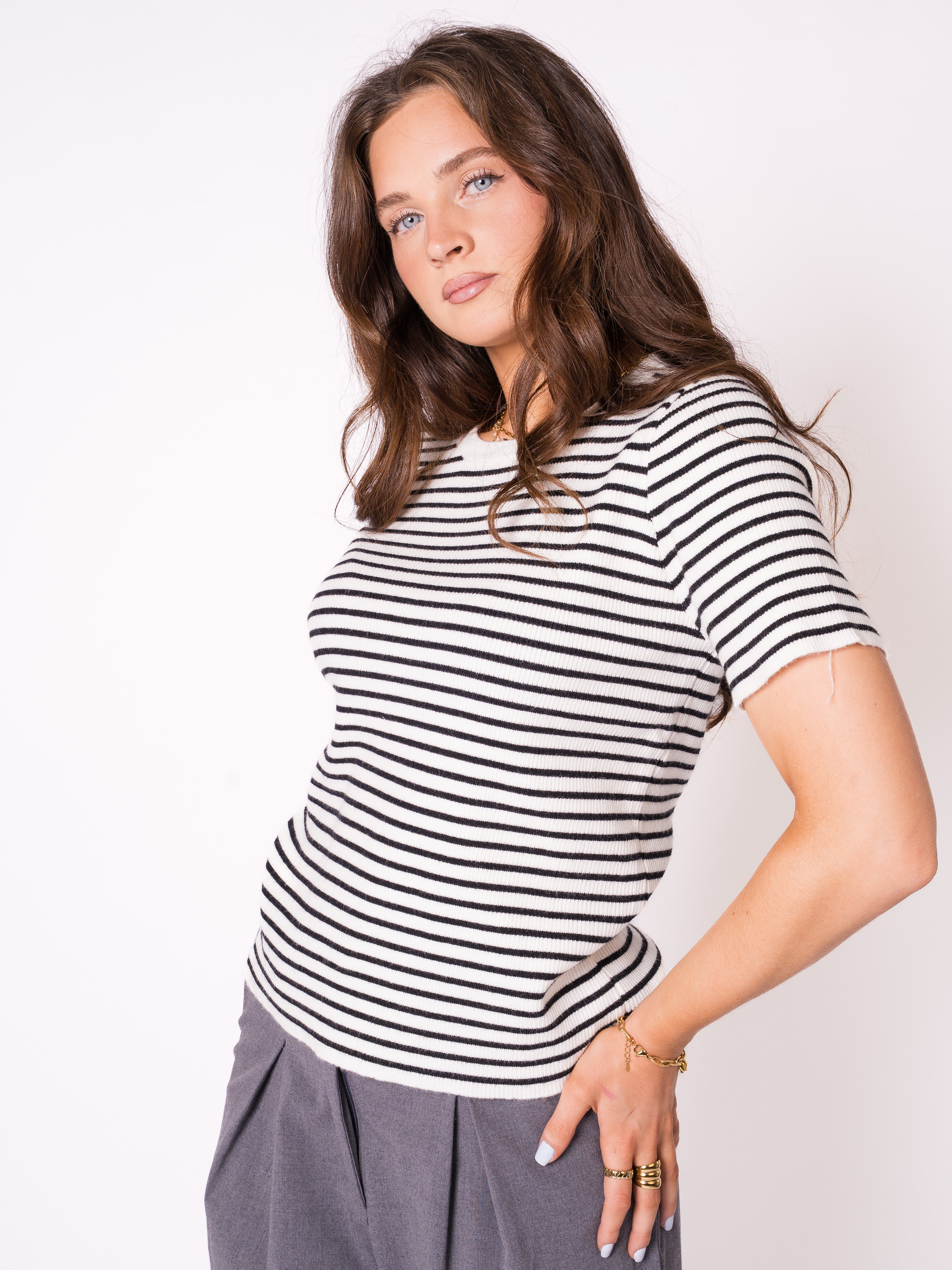 Ribbed Striped T-Shirt