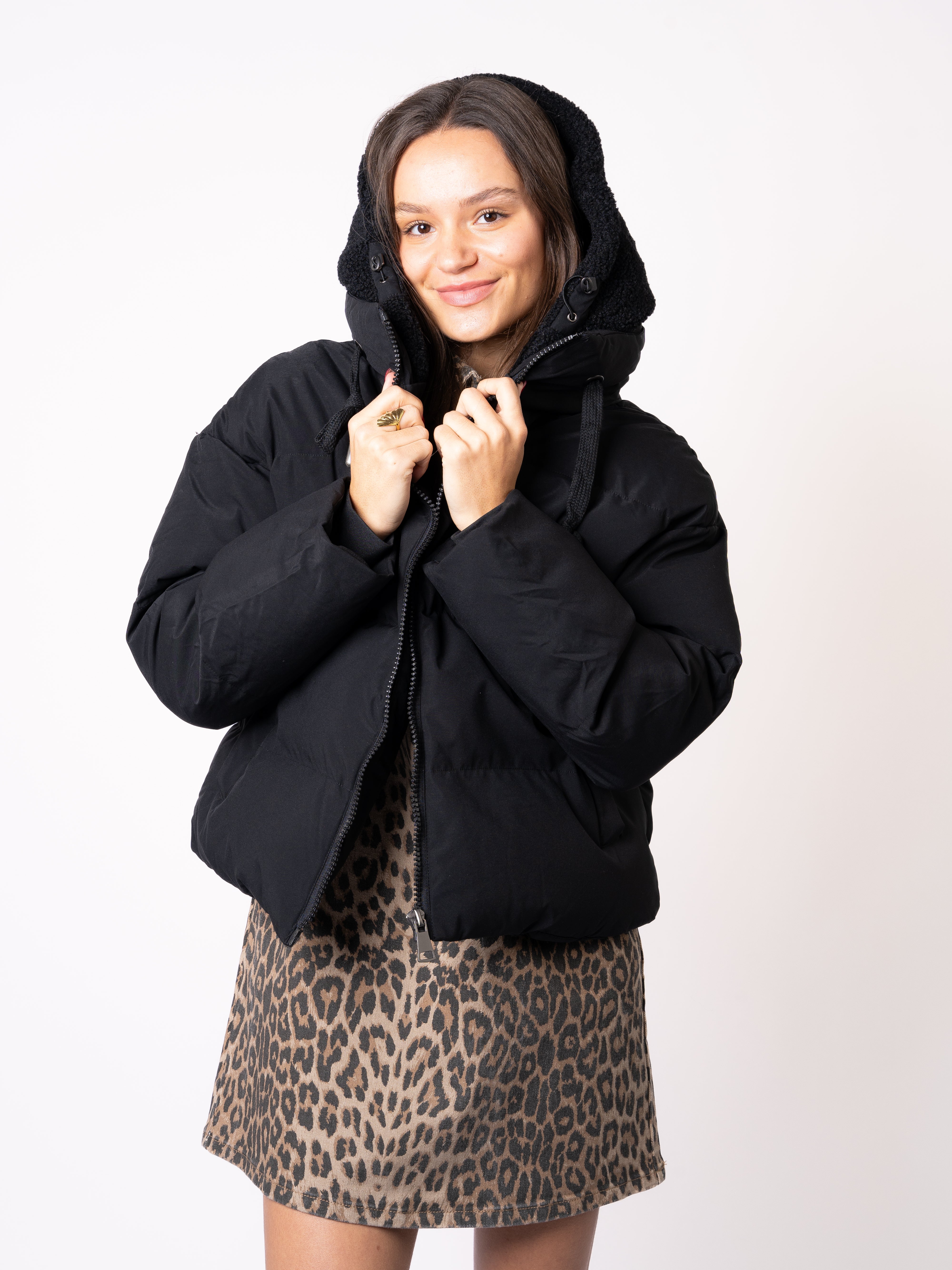 Wrapped Up Puffer Jacket  - Schwarz