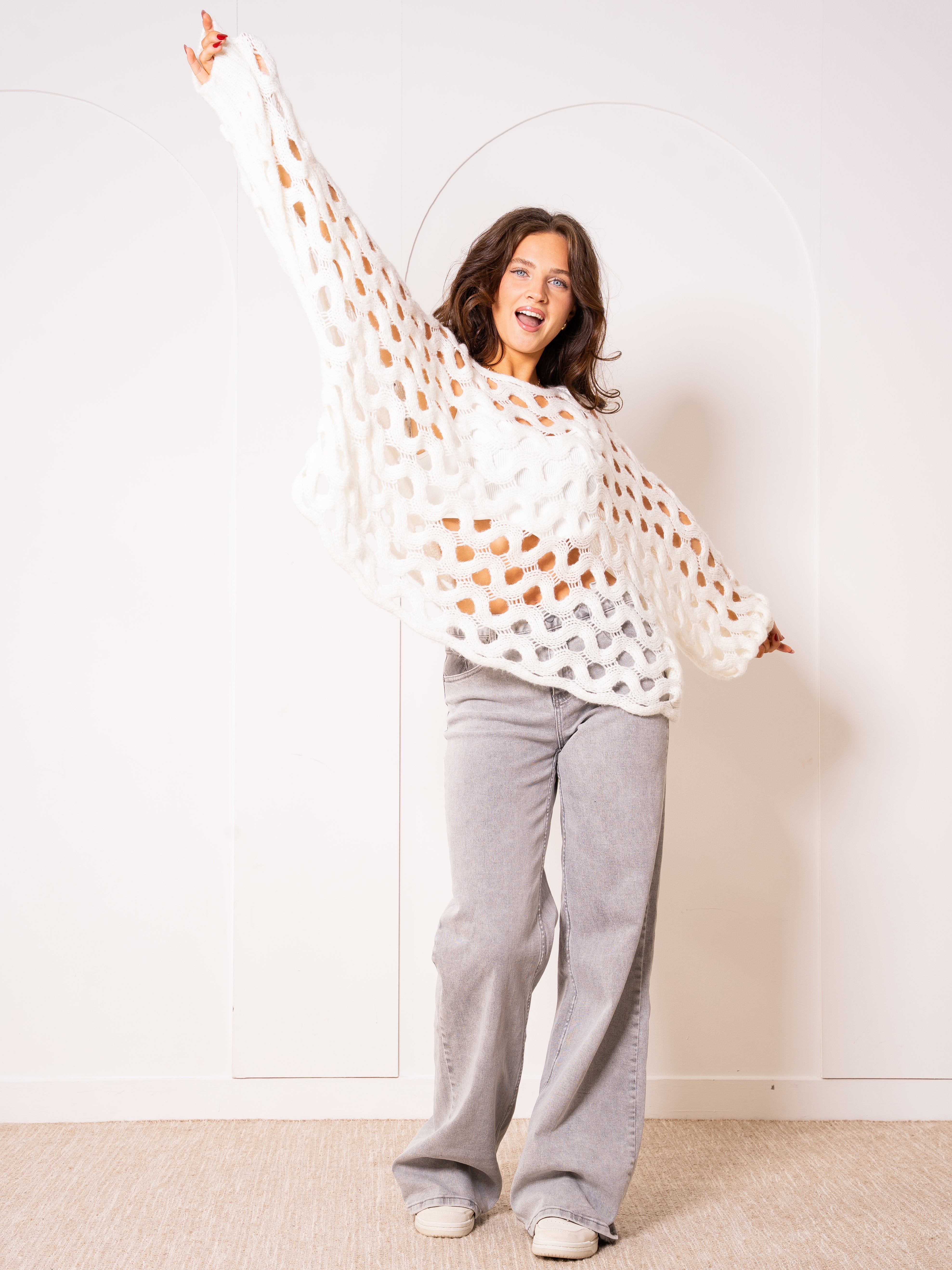 Catch My Wave Knit  - Weiß