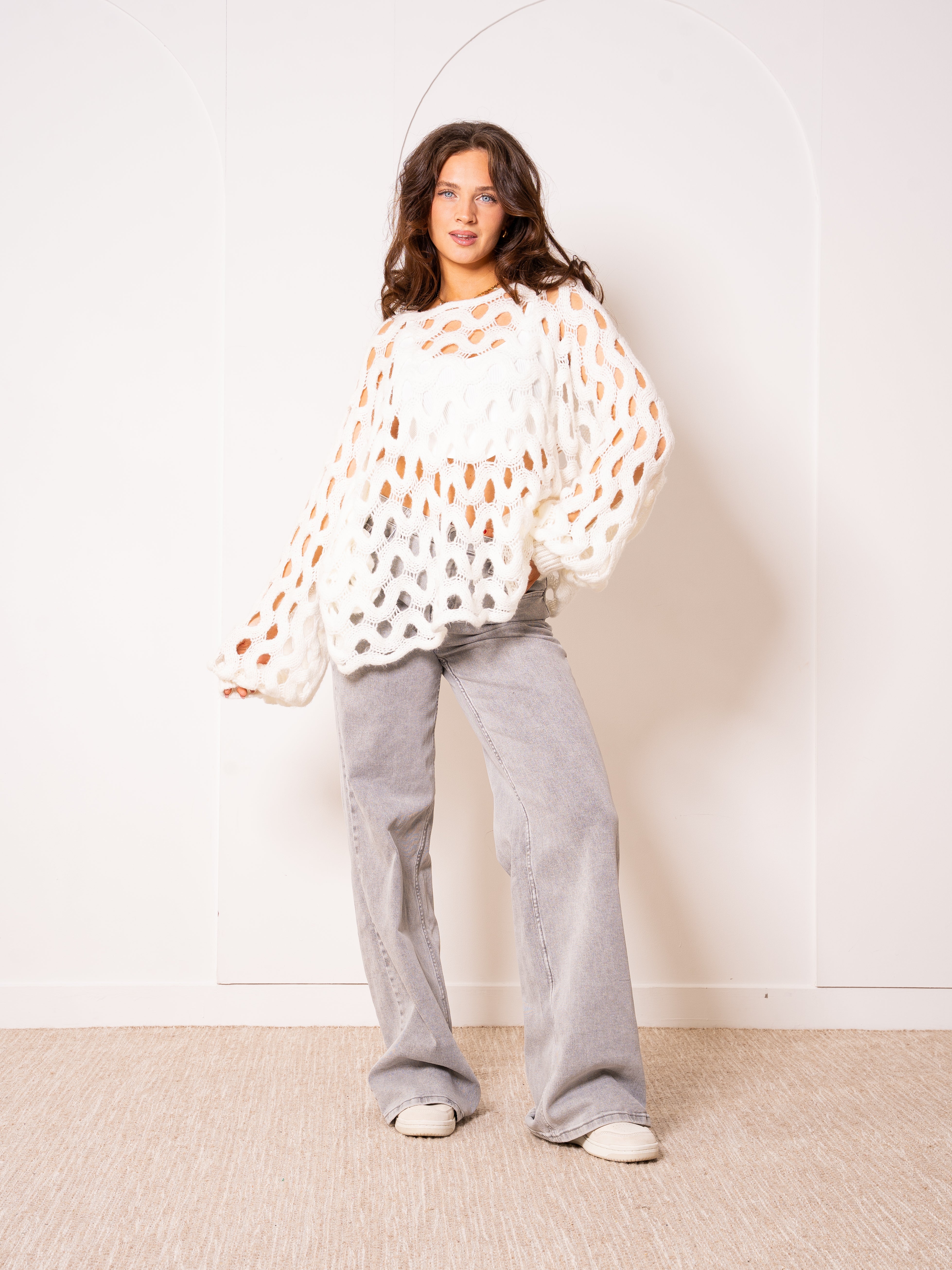 Catch My Wave Knit  - Weiß