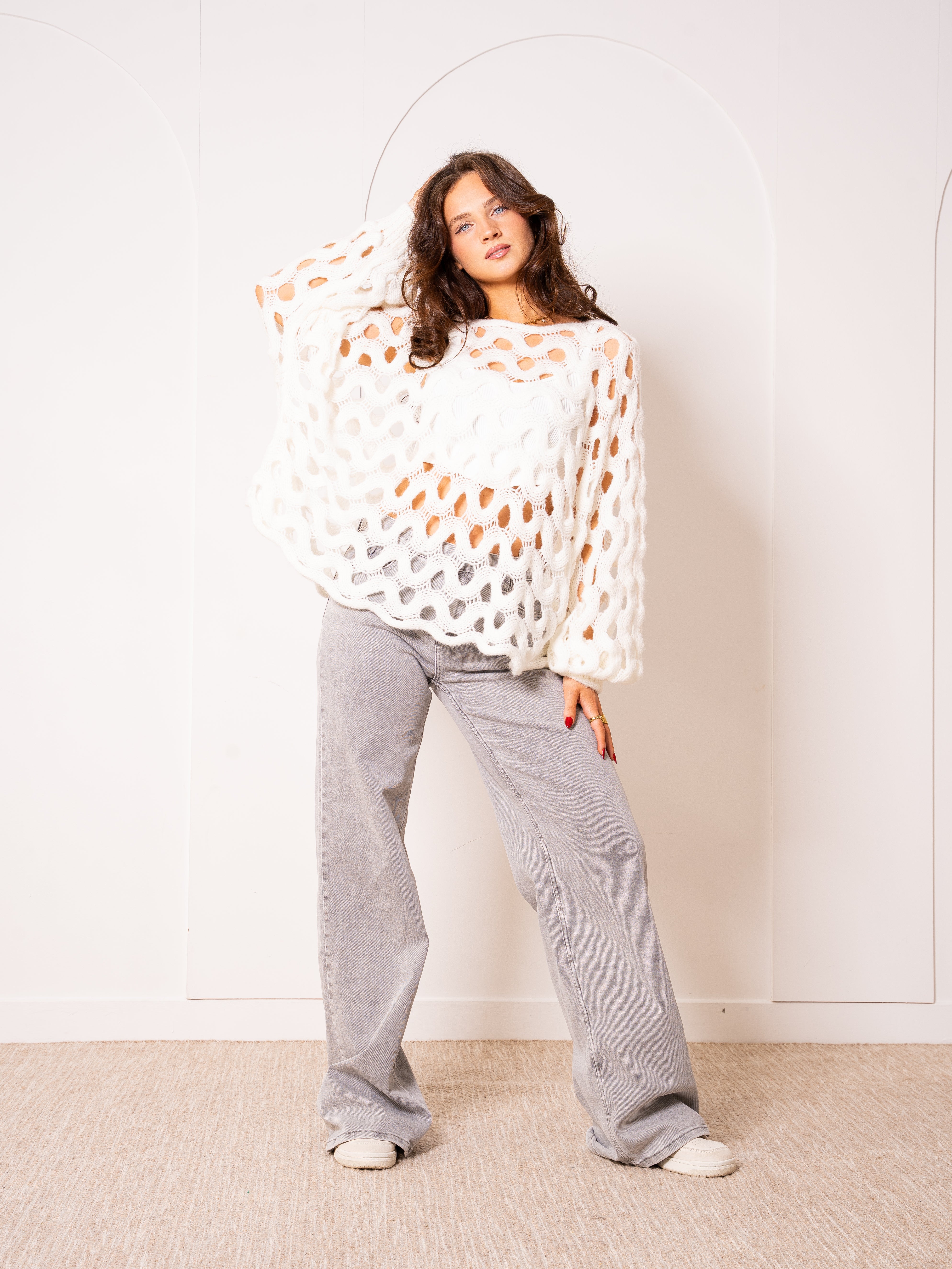 Catch My Wave Knit  - Weiß