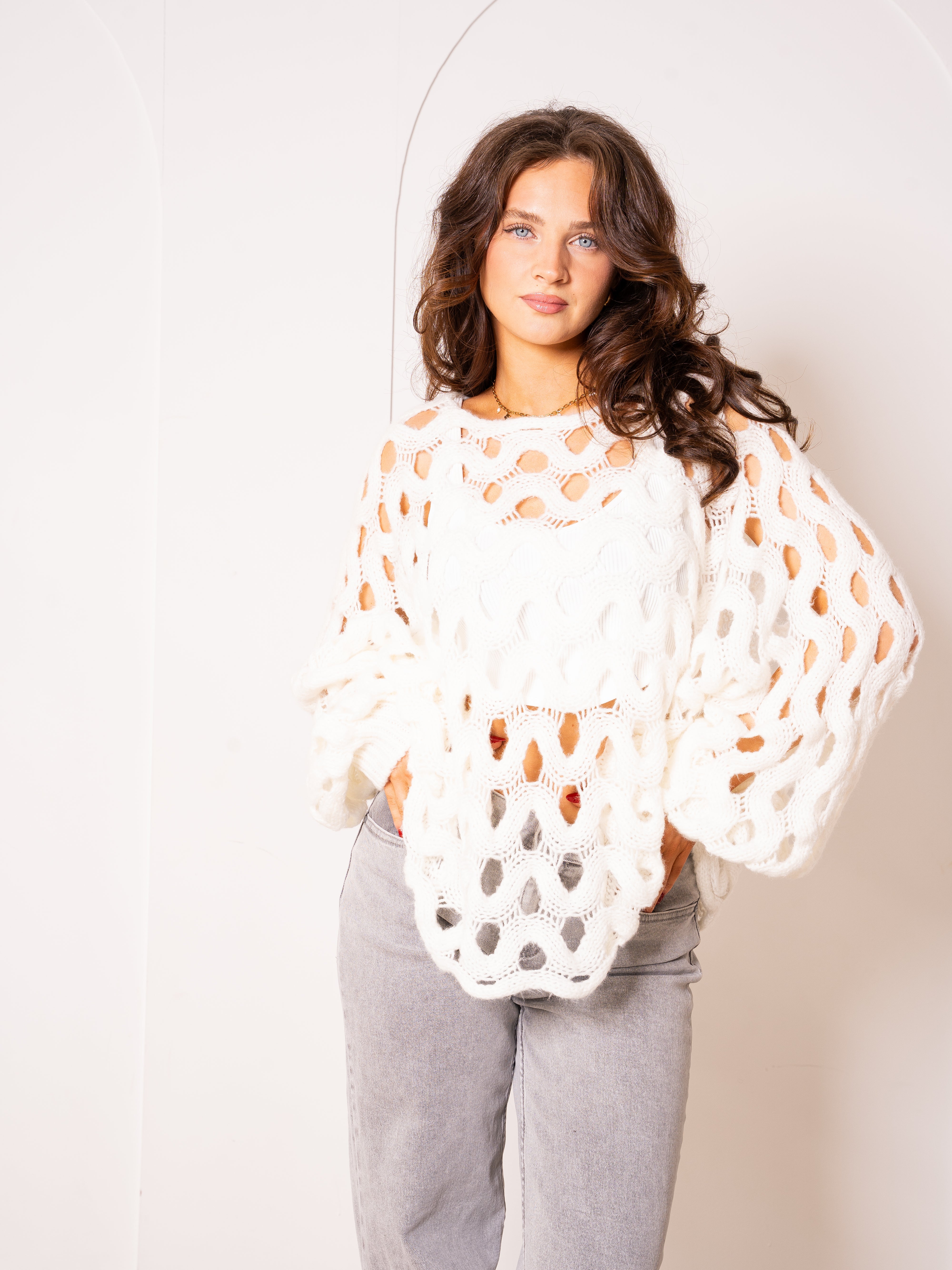Catch My Wave Knit  - Weiß