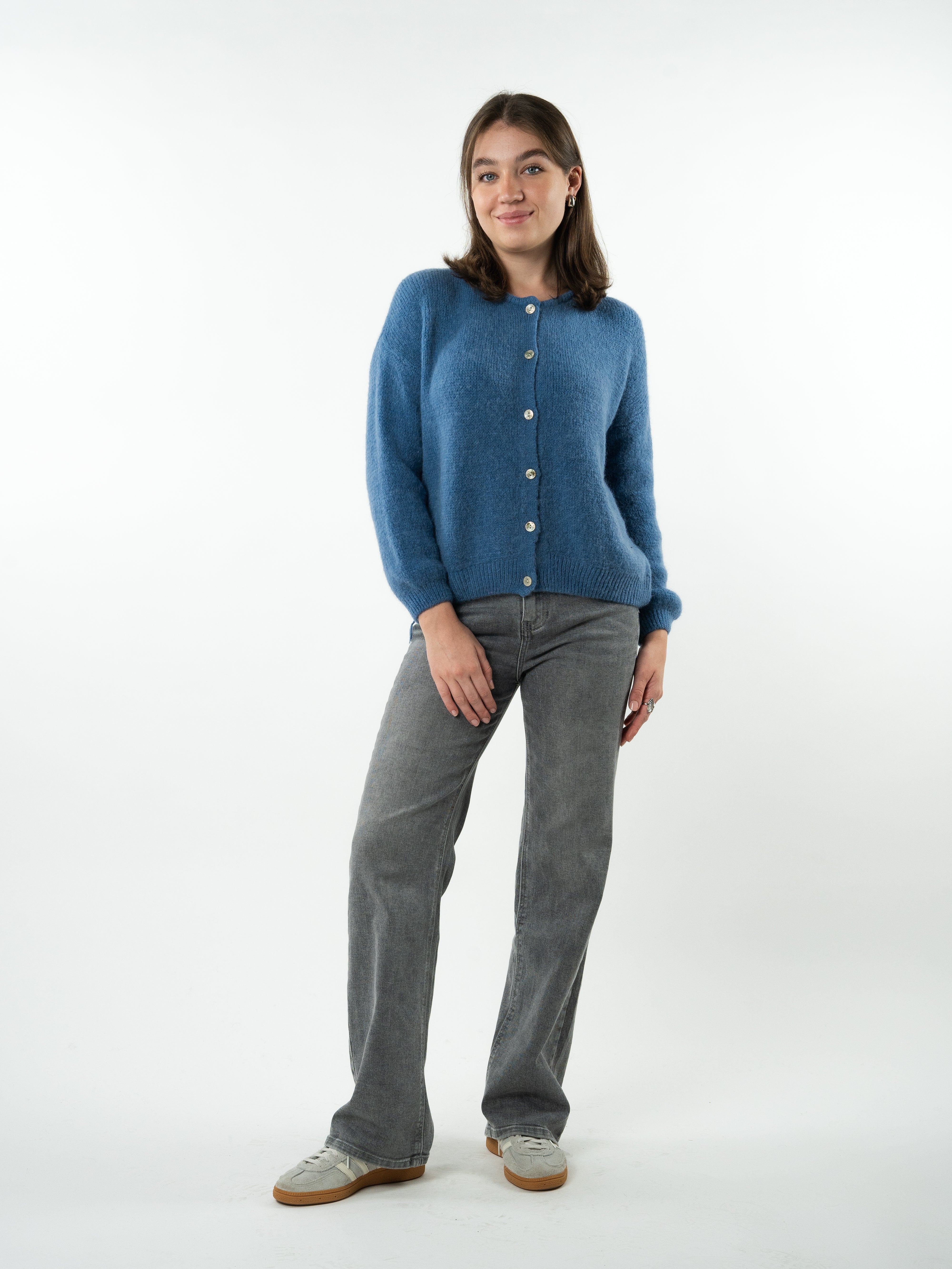 Strickjacke Malin - Taubenblau