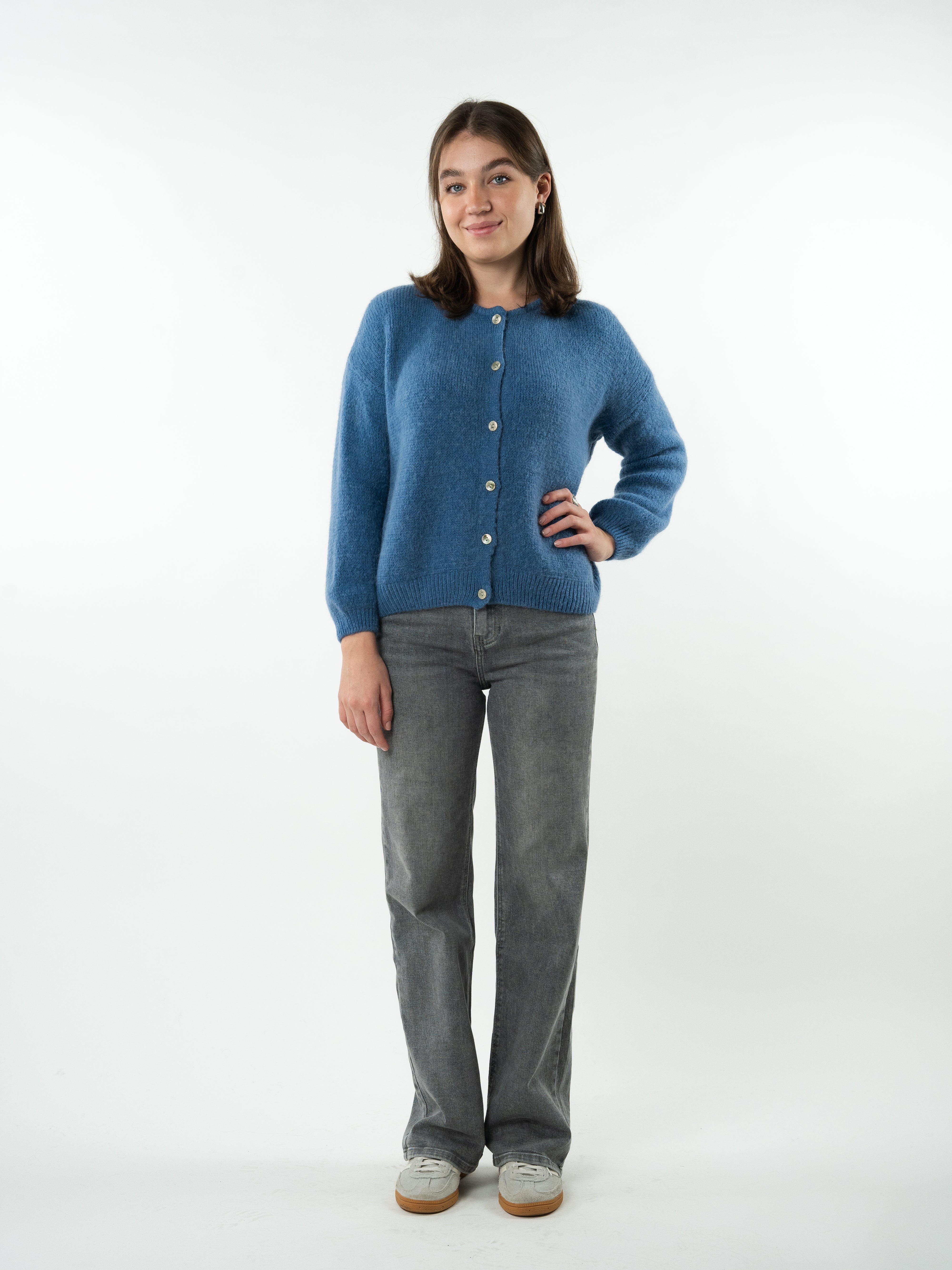 Strickjacke Malin - Taubenblau