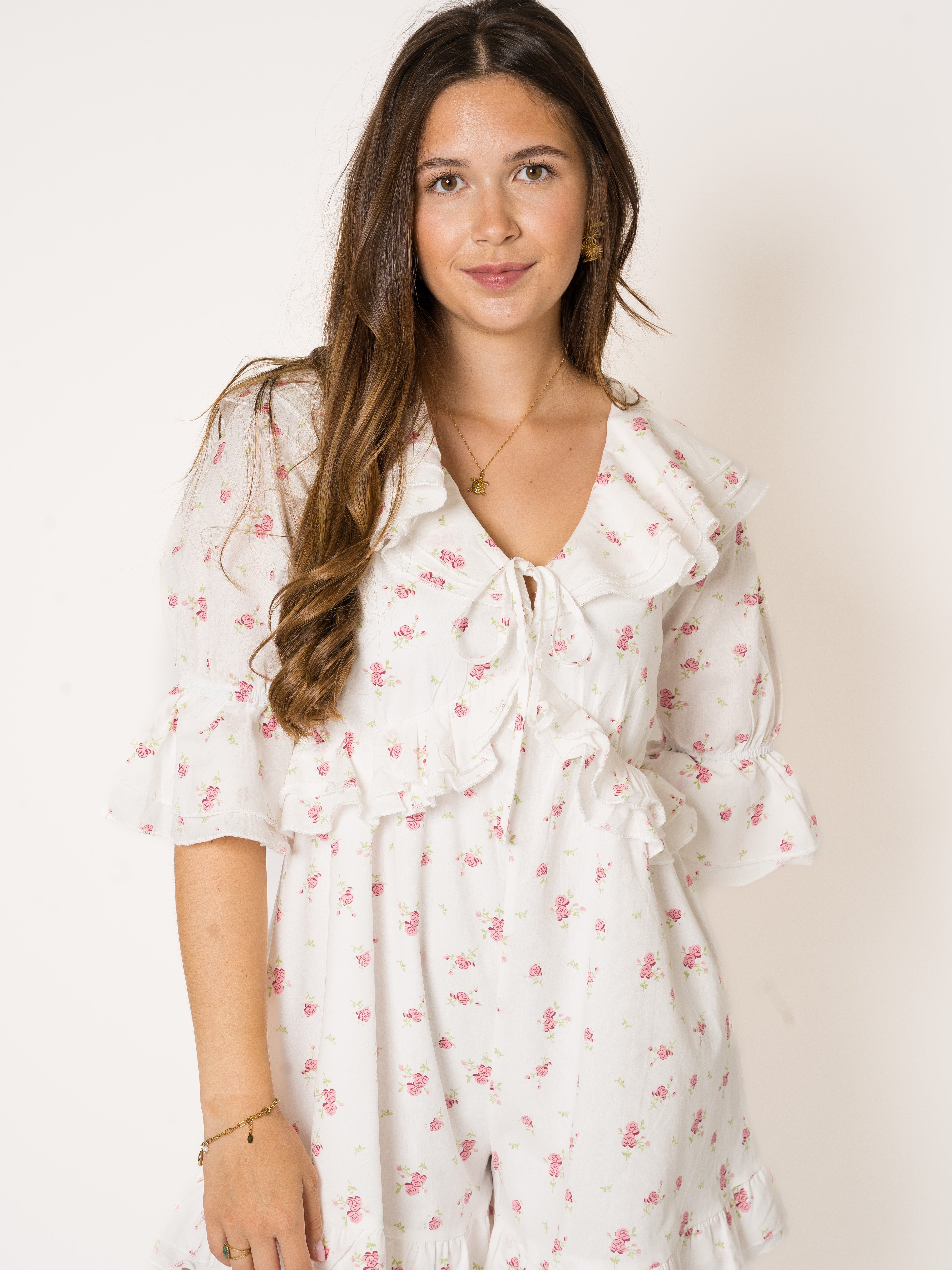 Dusty Roses Cotton Playsuit