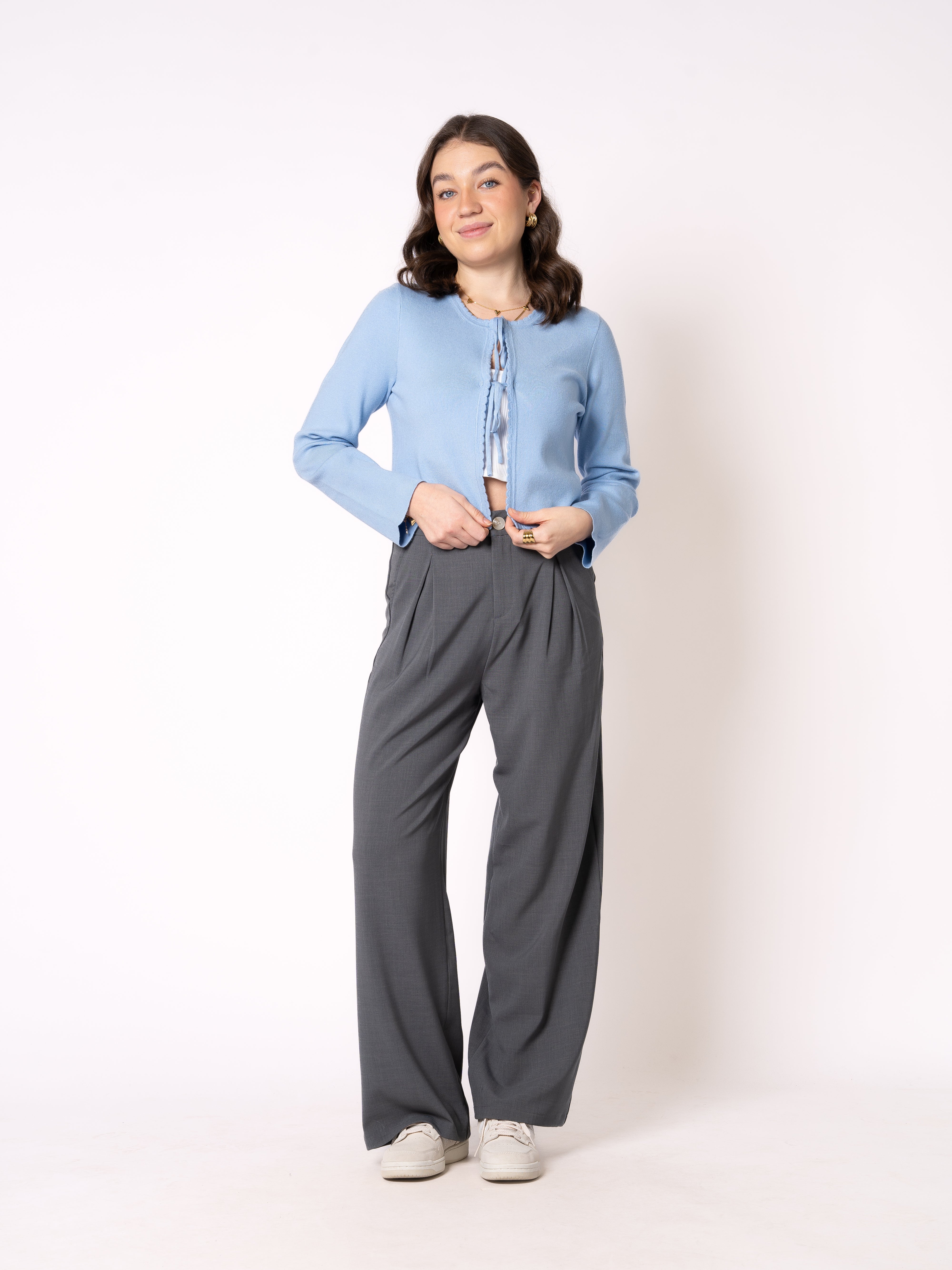 Soft Feinstrick Cardigan Mathilda - Himmelsblau