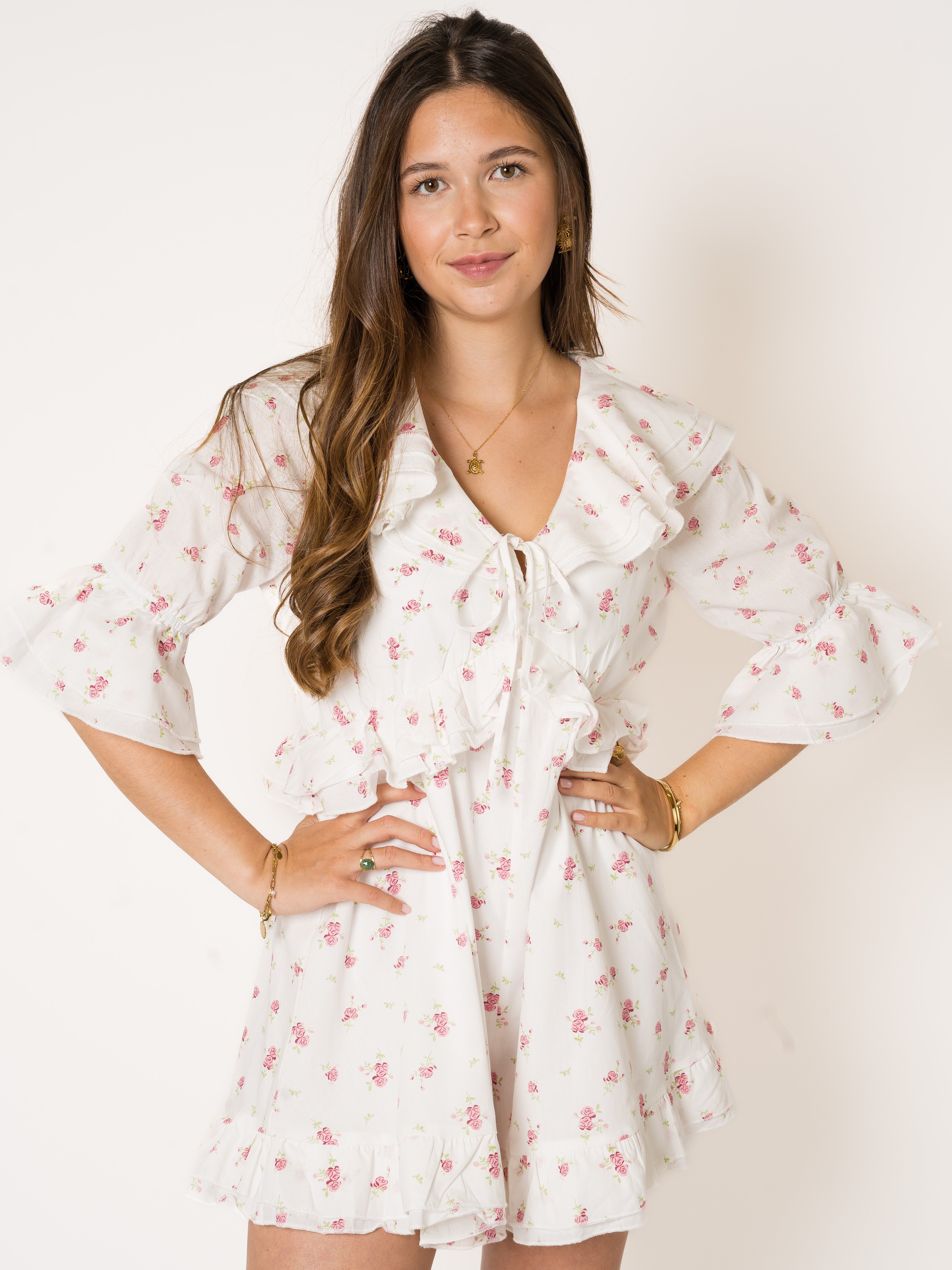 Dusty Roses Cotton Playsuit