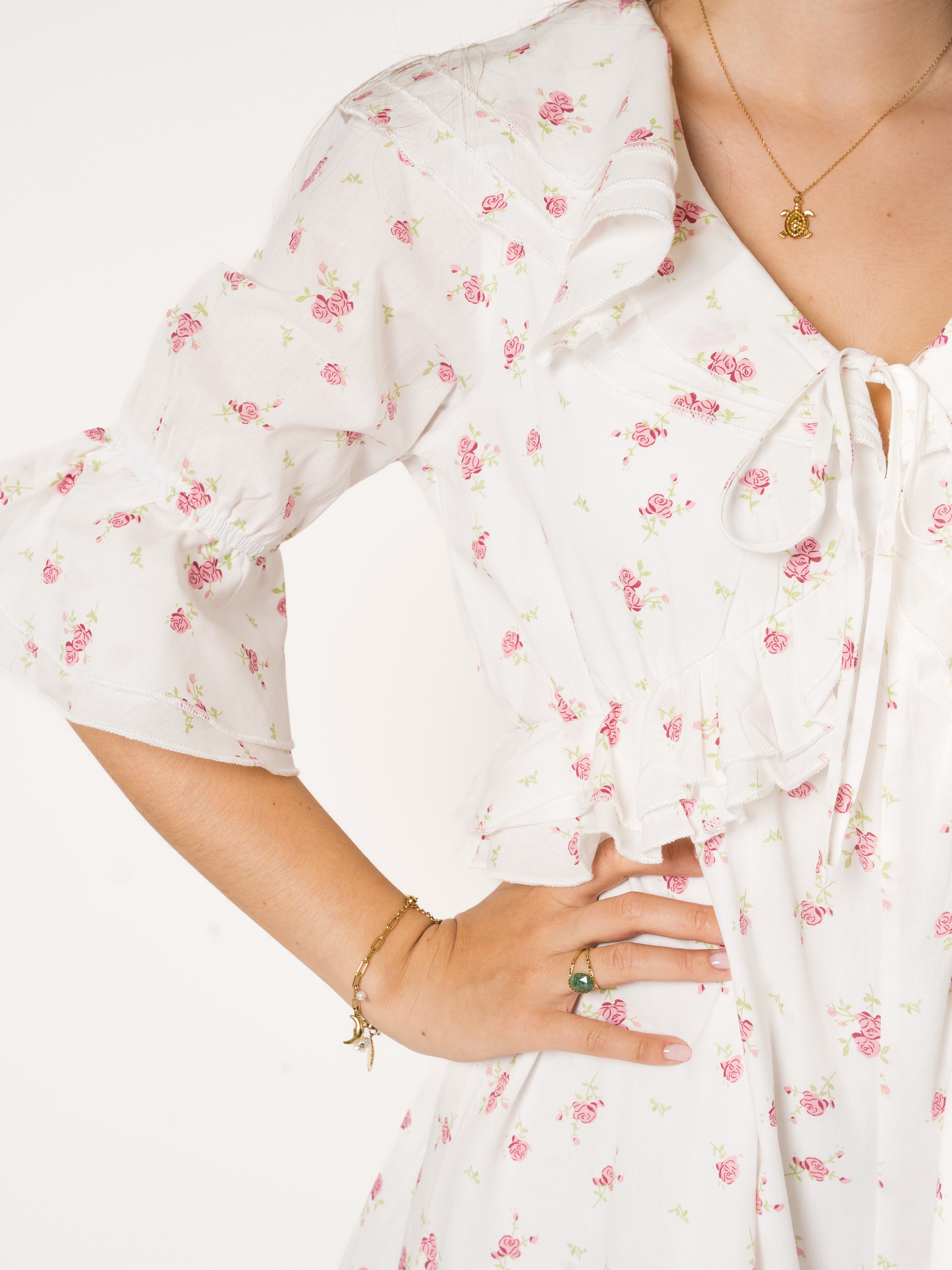 Dusty Roses Cotton Playsuit