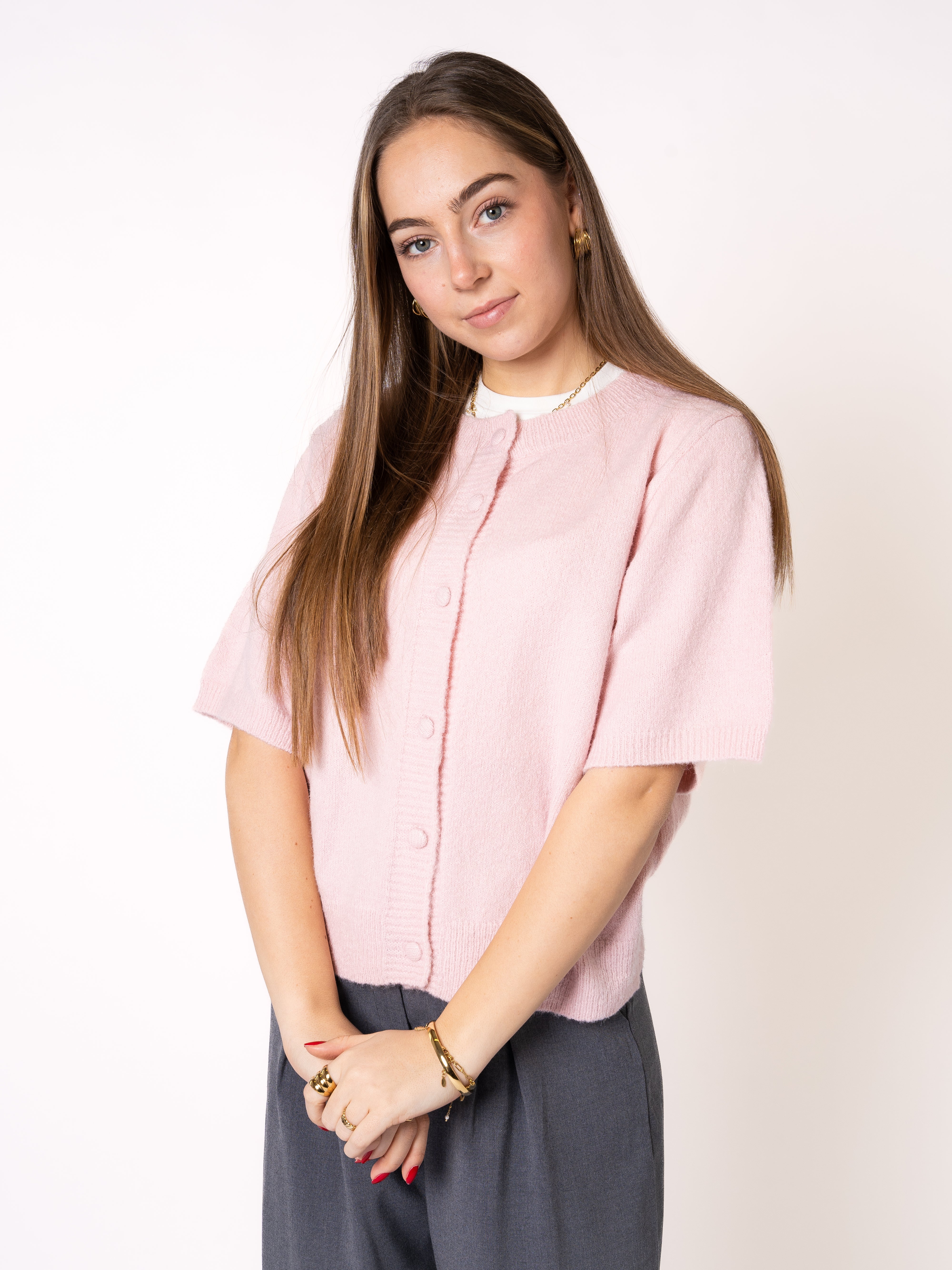 LUCKY DEAL 1255 Sun's out Strickshirt - Rosa - vom Umtausch ausgeschlossen -