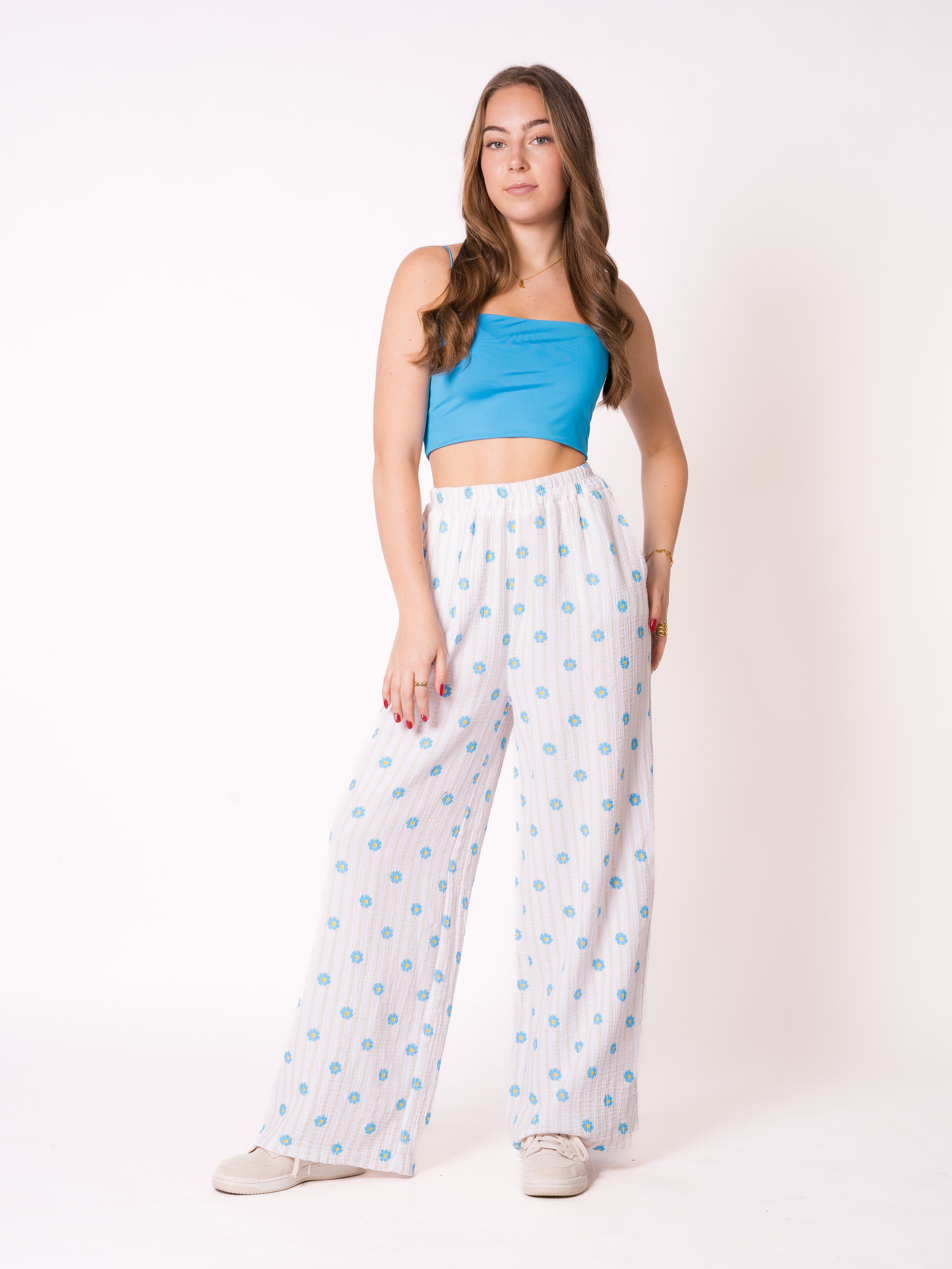 Musselinhose Medium Flower - Creme