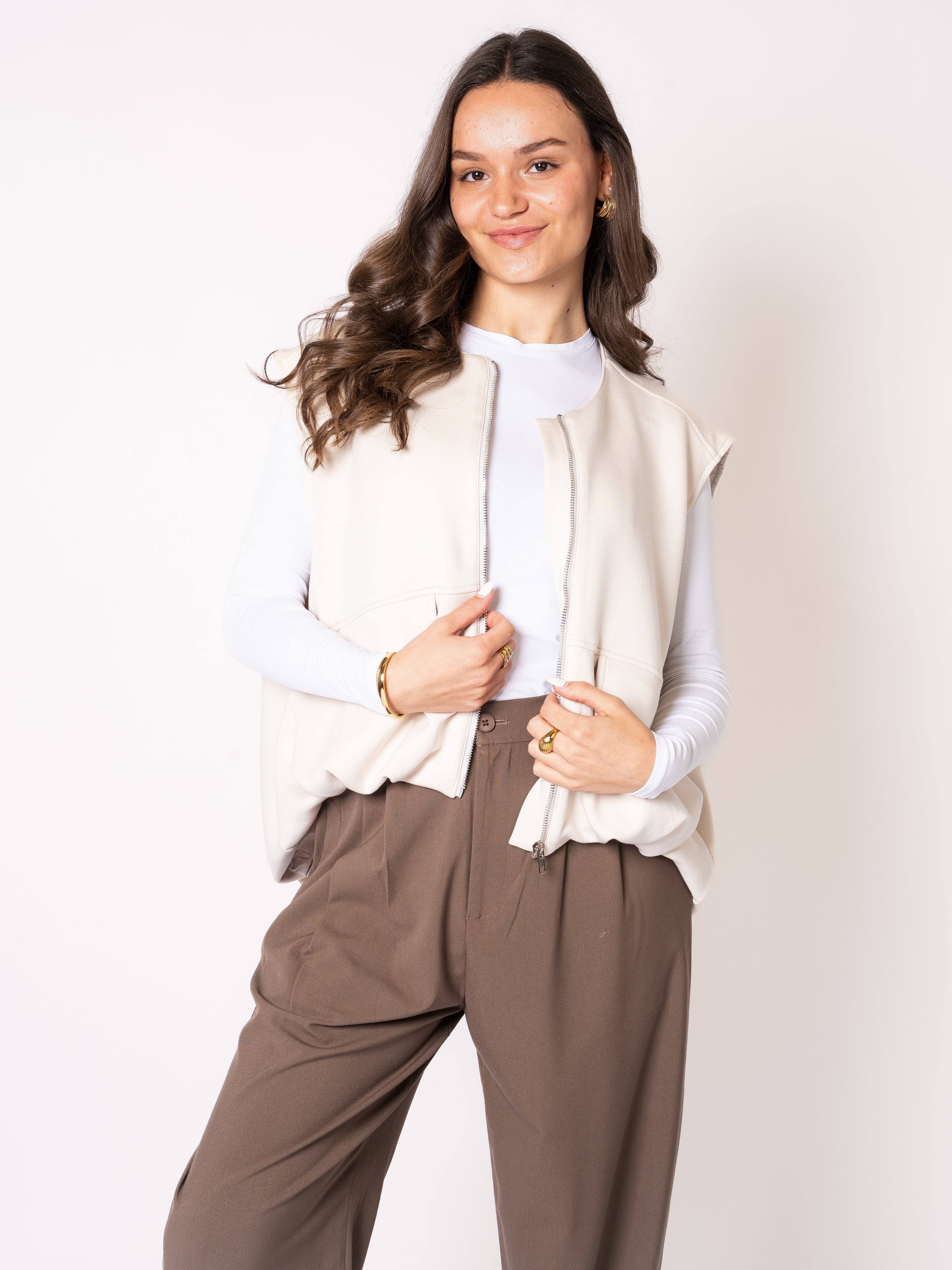 Bomber Weste - Beige