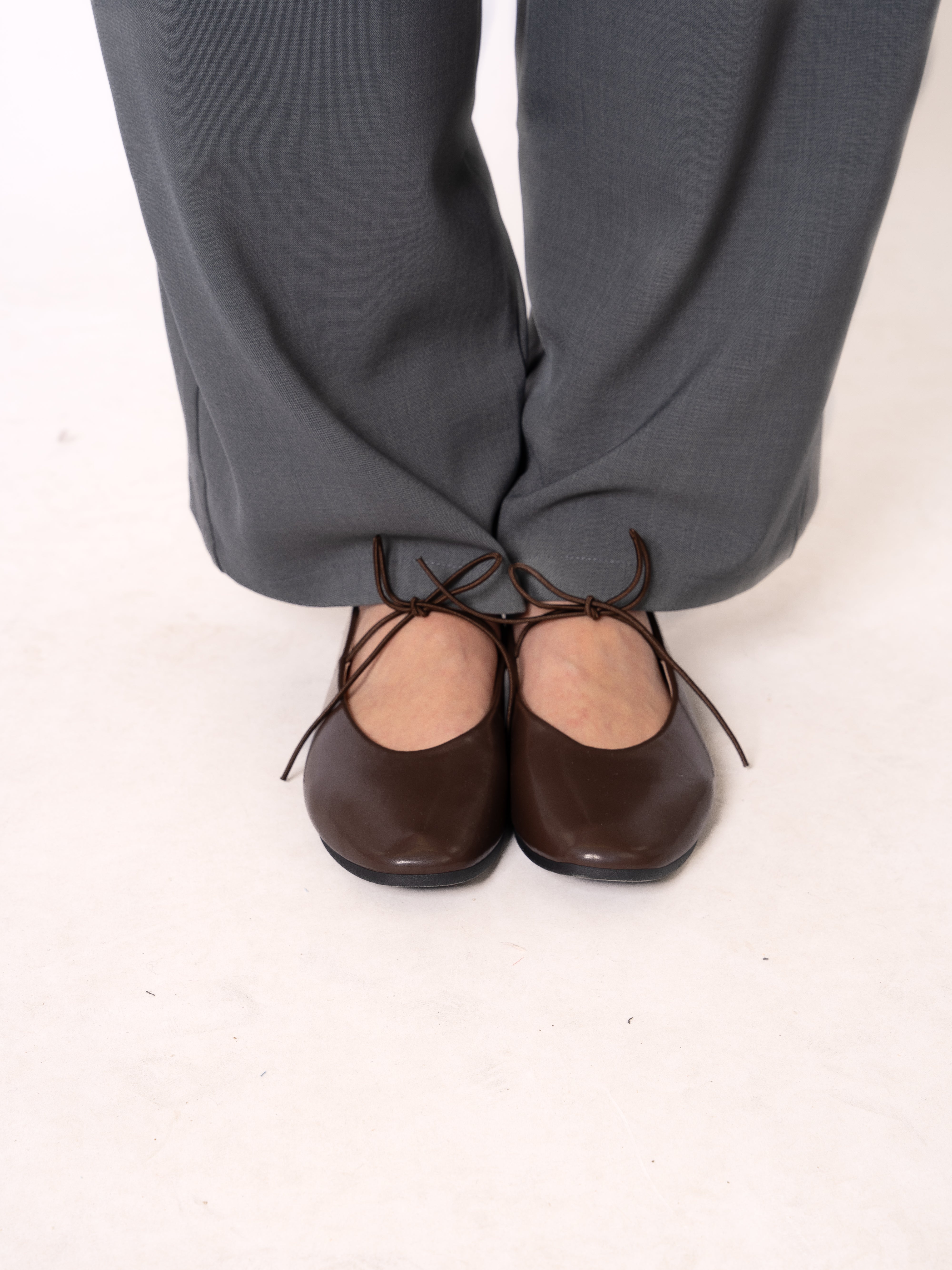 Bow Tie Ballerinas - Braun