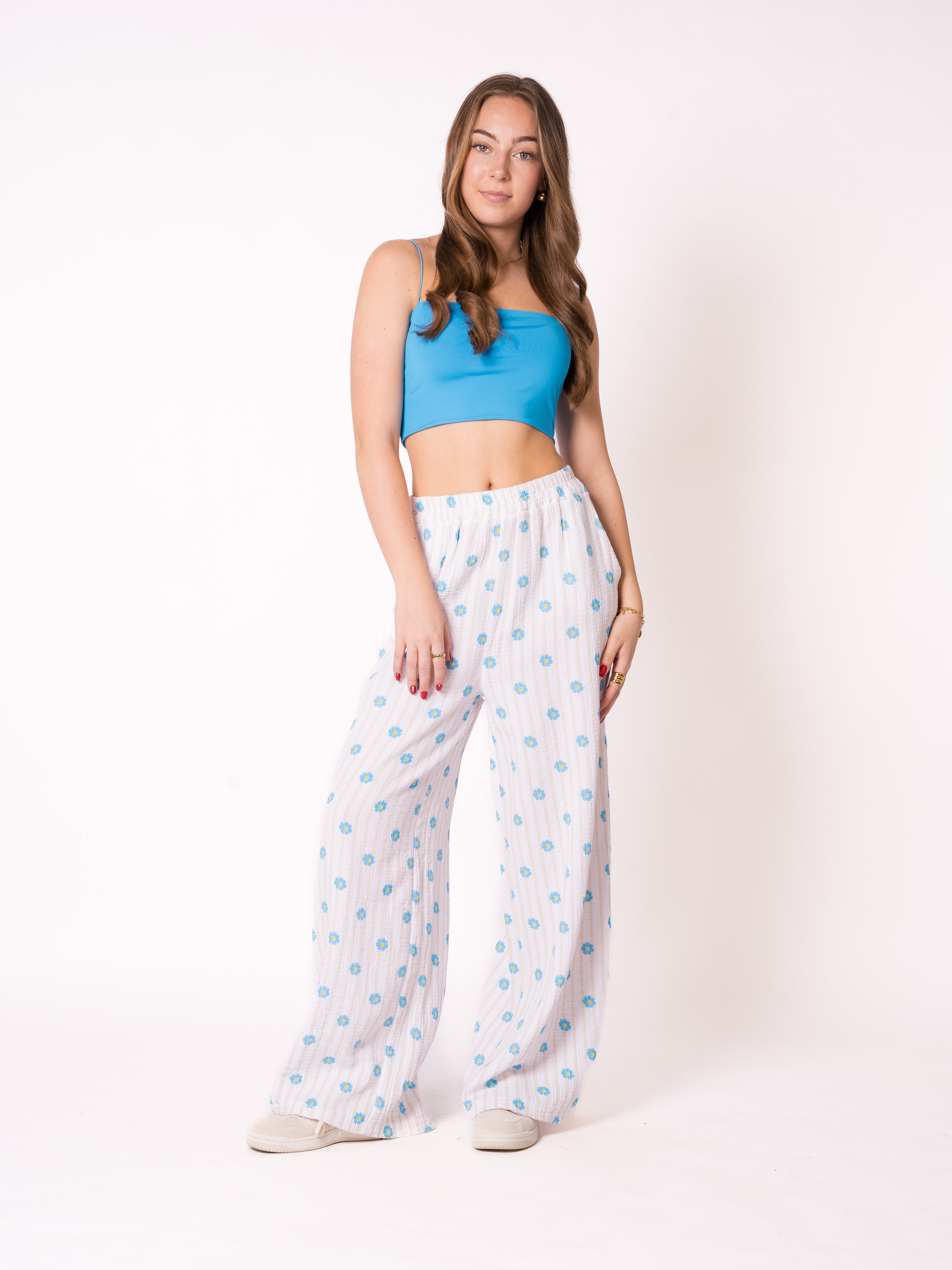 Musselinhose Medium Flower - Creme