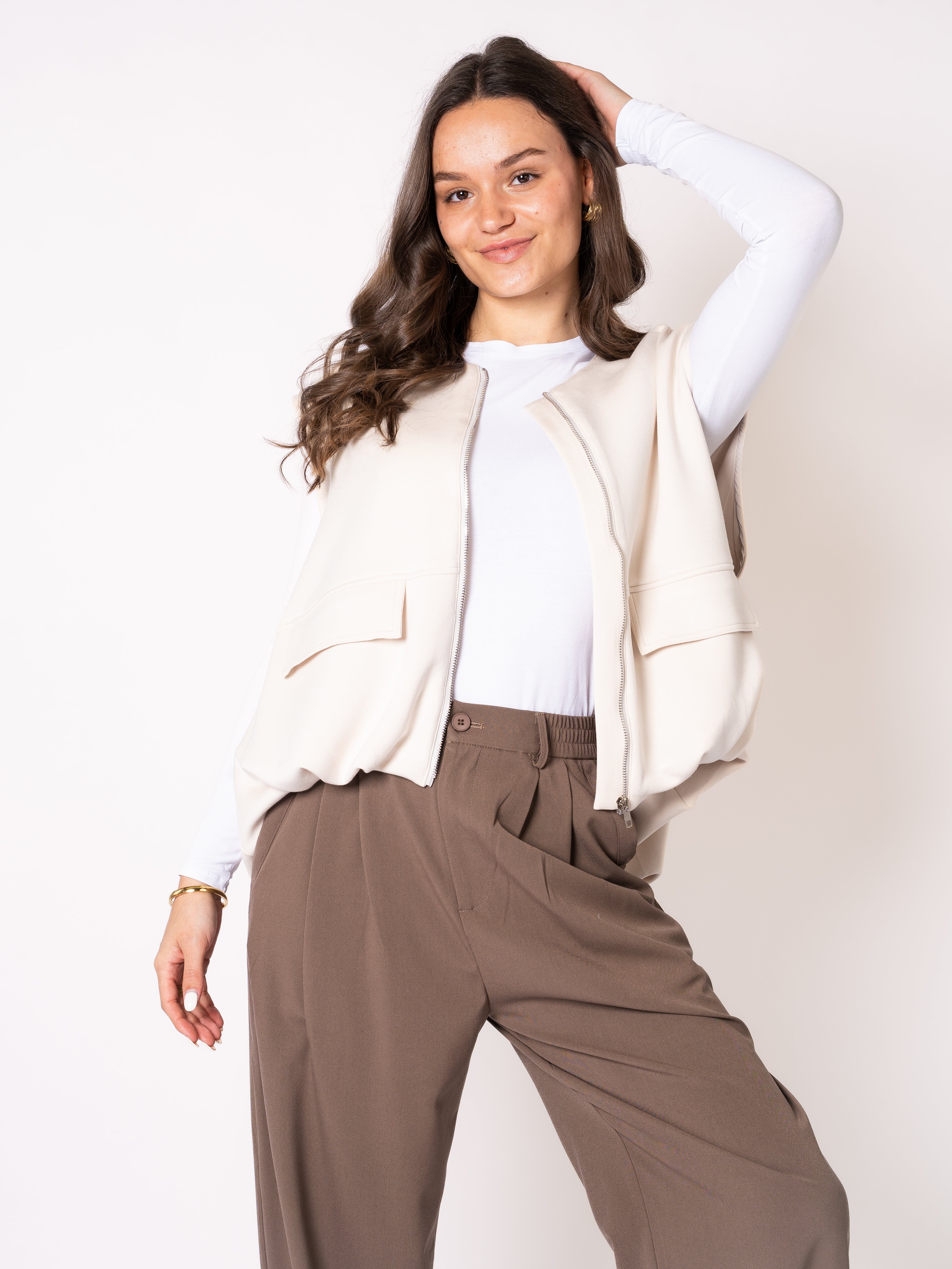 Bomber Weste - Beige