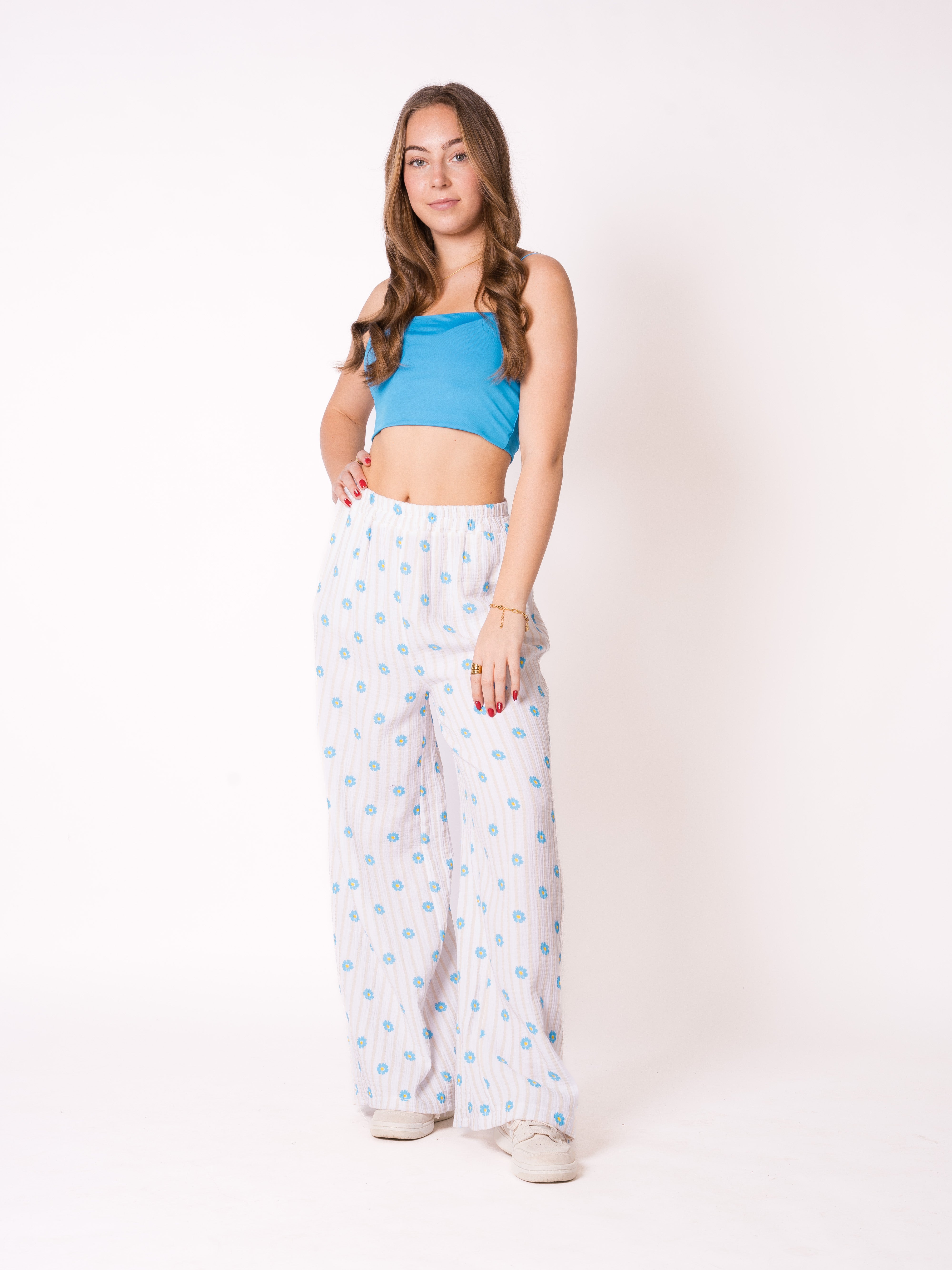 Musselinhose Medium Flower - Creme