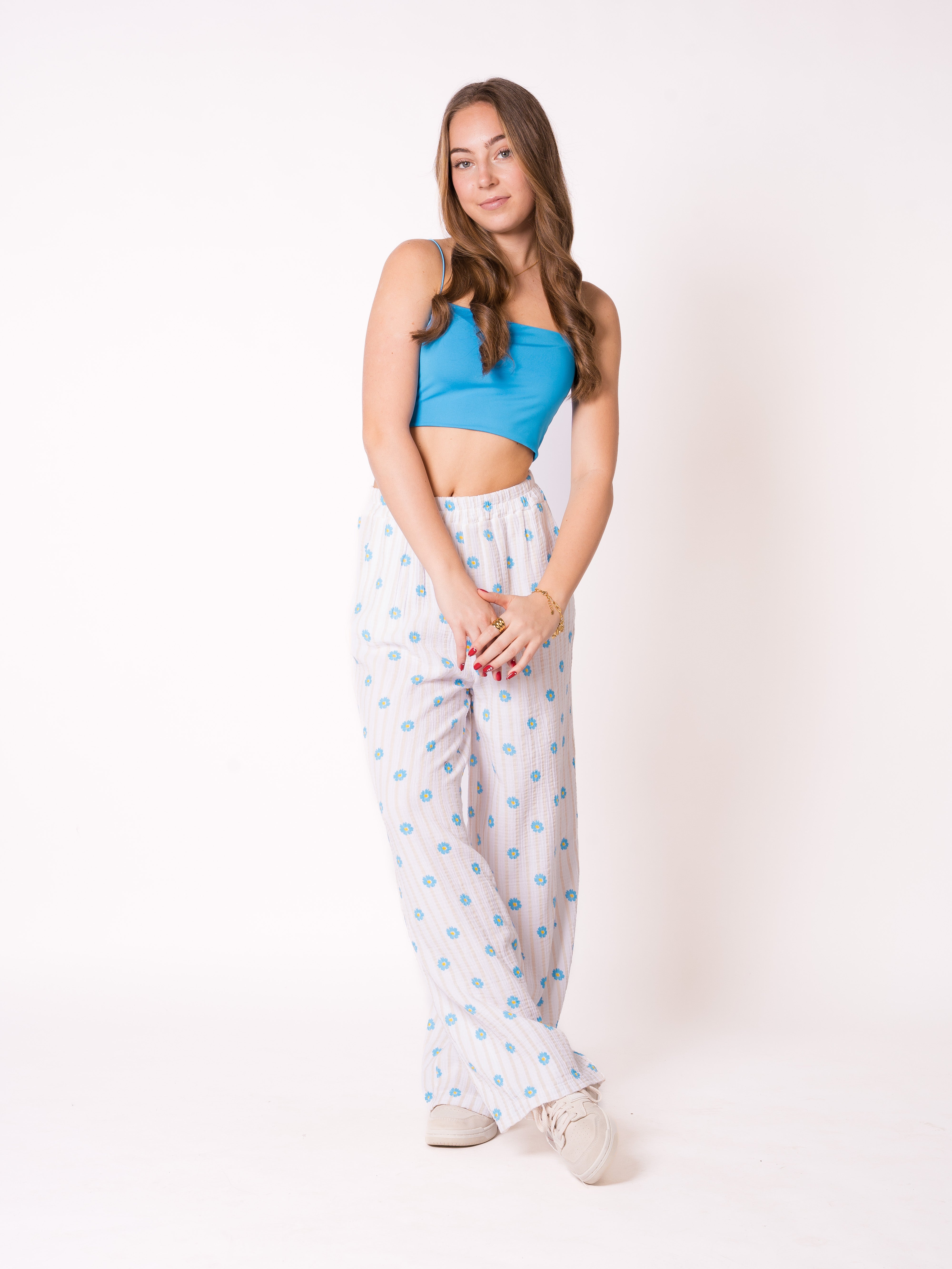 Musselinhose Medium Flower - Creme