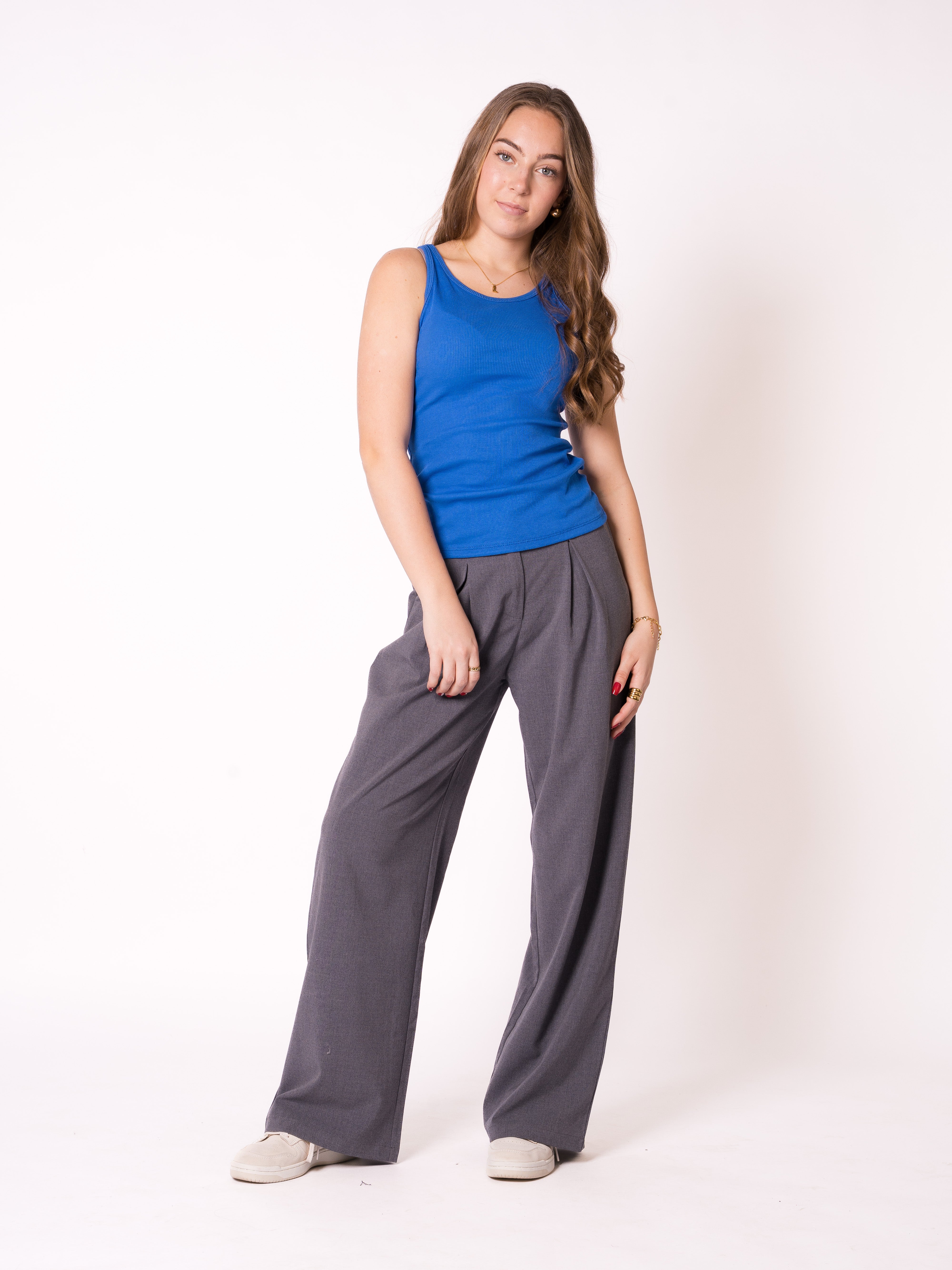 Ribbed Basic Top - Navy Blue