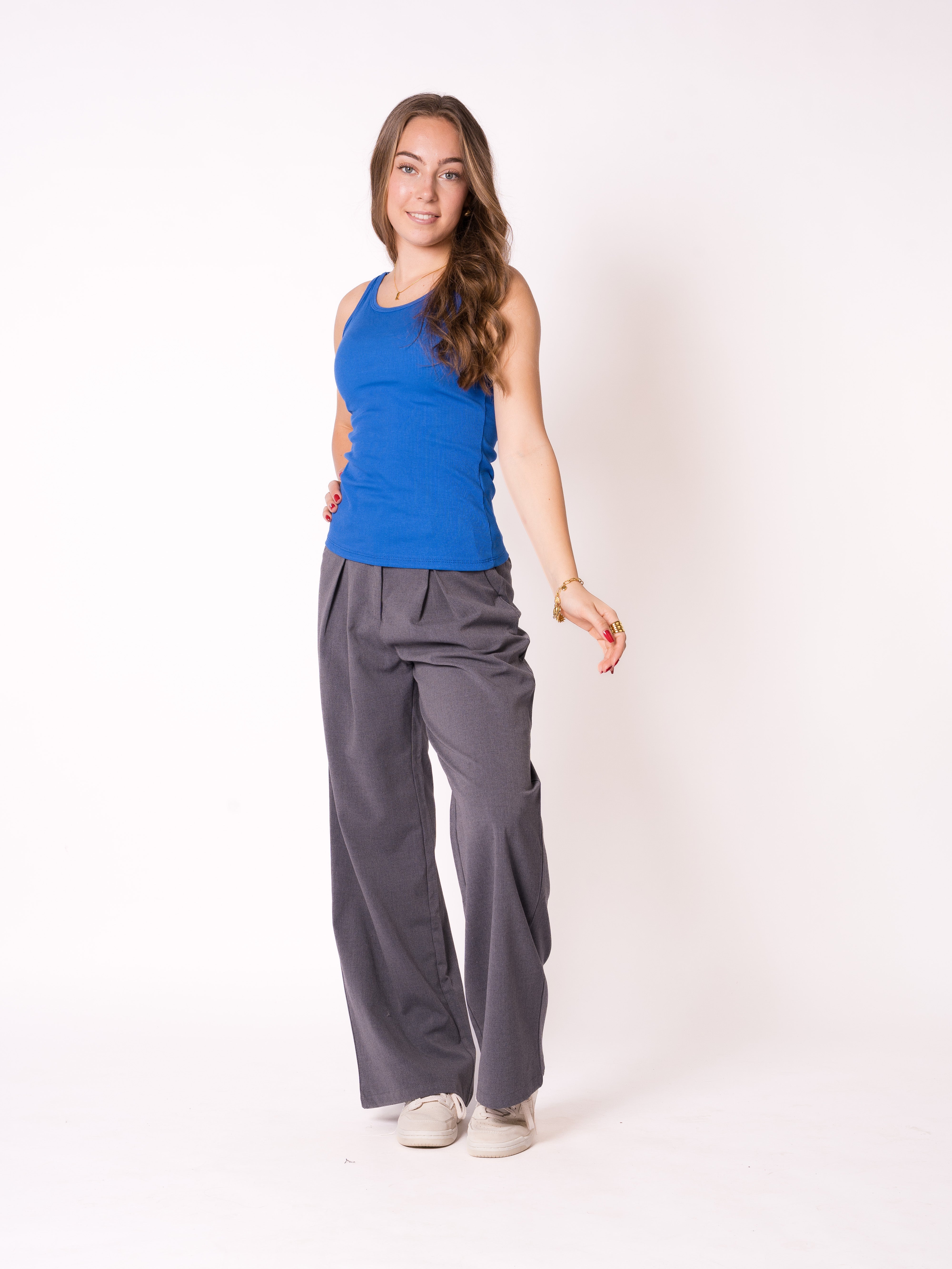 Ribbed Basic Top - Navy Blue