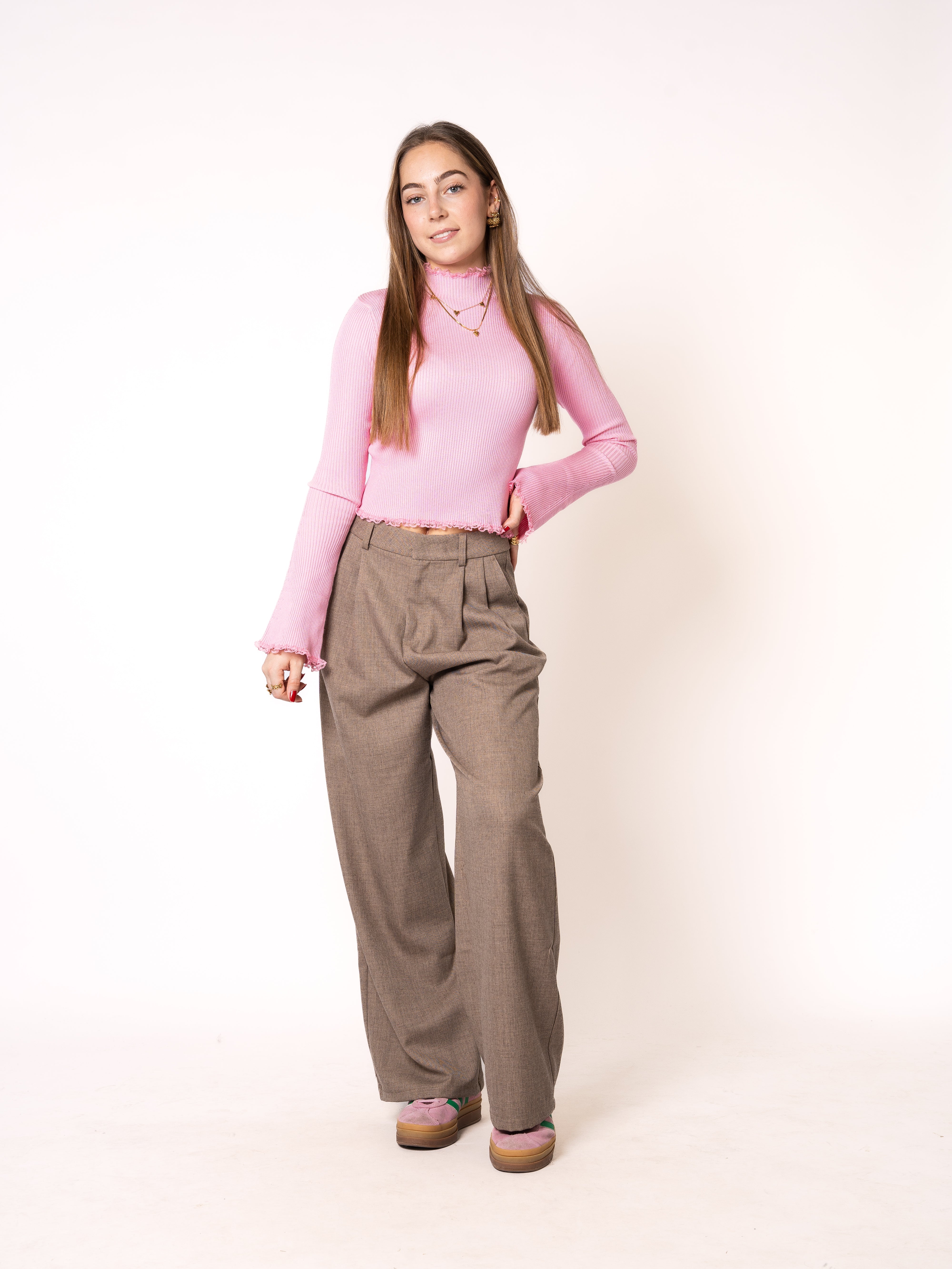 Classy Stoffhose Amara - Braun