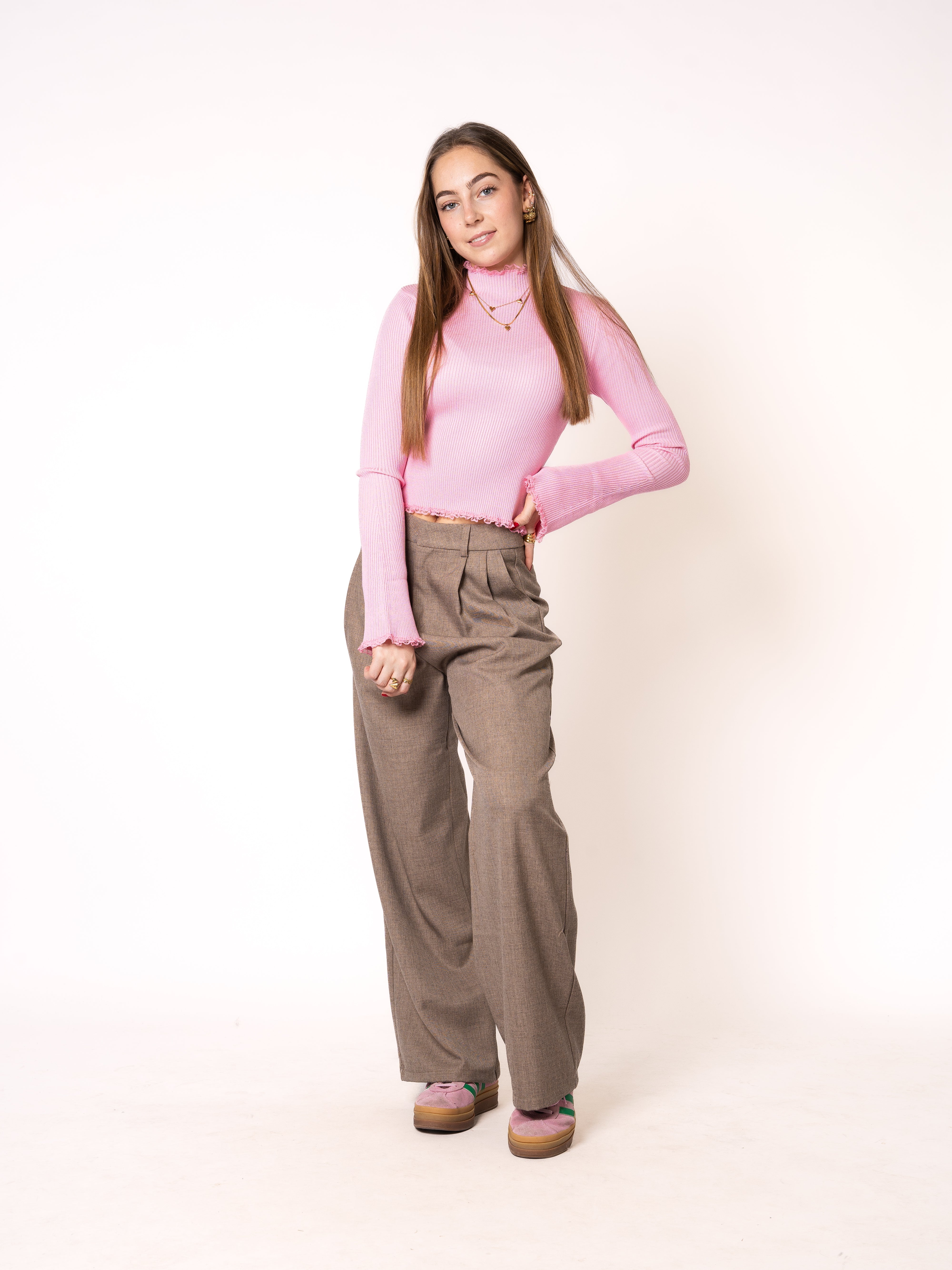Classy Stoffhose Amara - Braun