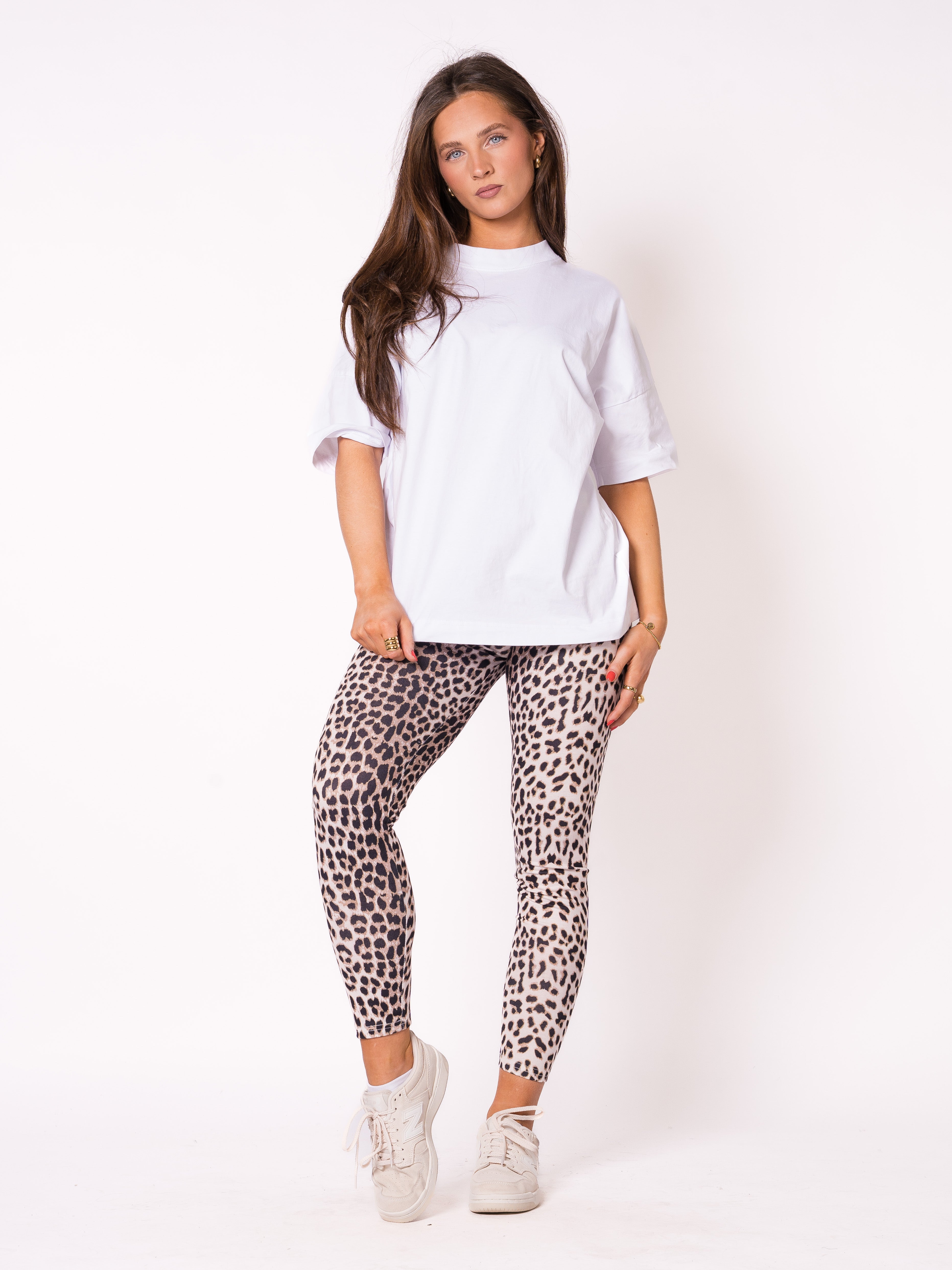 Leo High Waist Leggings - Beige